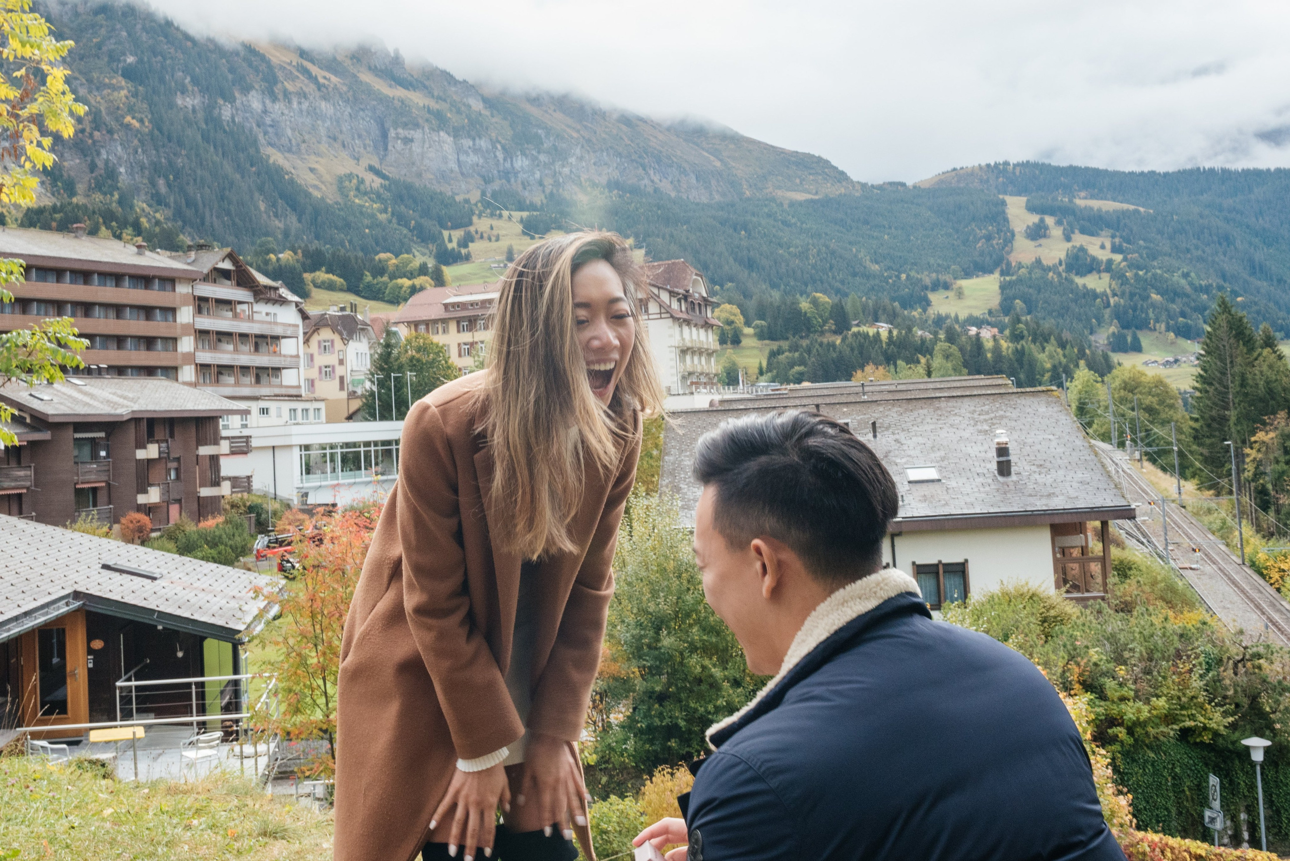 Tina & Wesley (Wengen, Lauterbrunnen). Photographer in Interlaken area