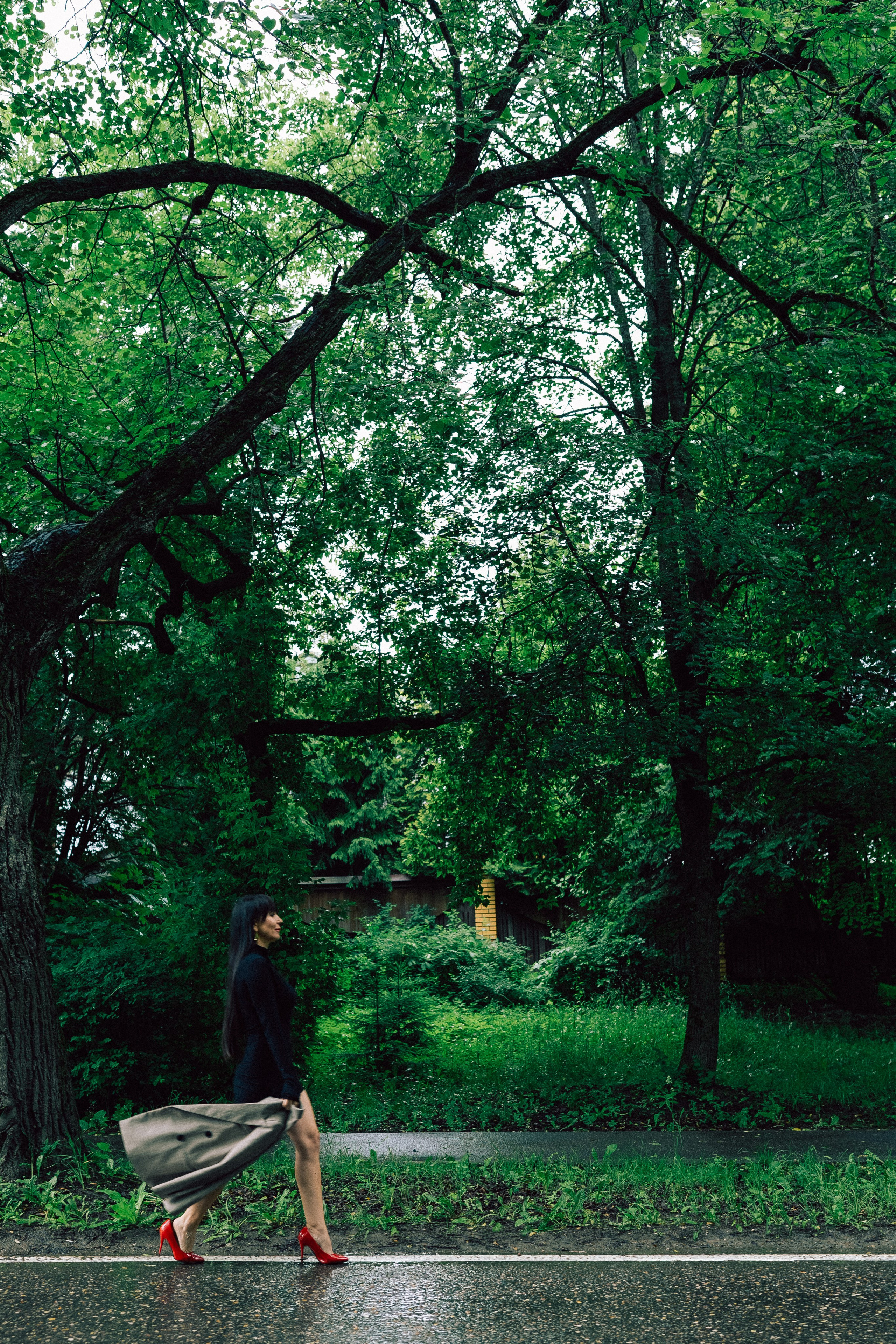 Галина (прогулка под дождём). Фотограф в Москве