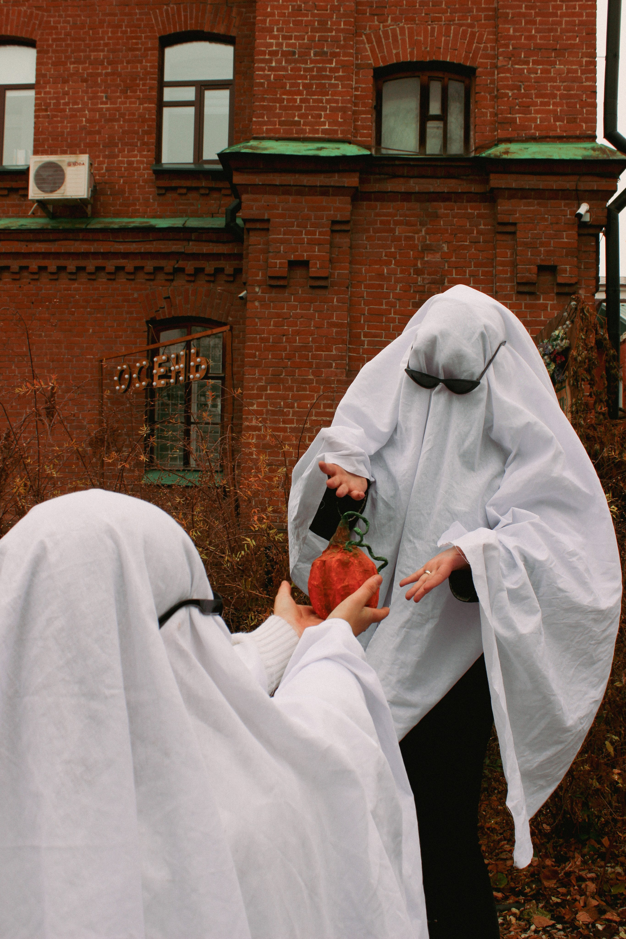 Милые привидения Алёна и Альбина. Фотограф Красноярск