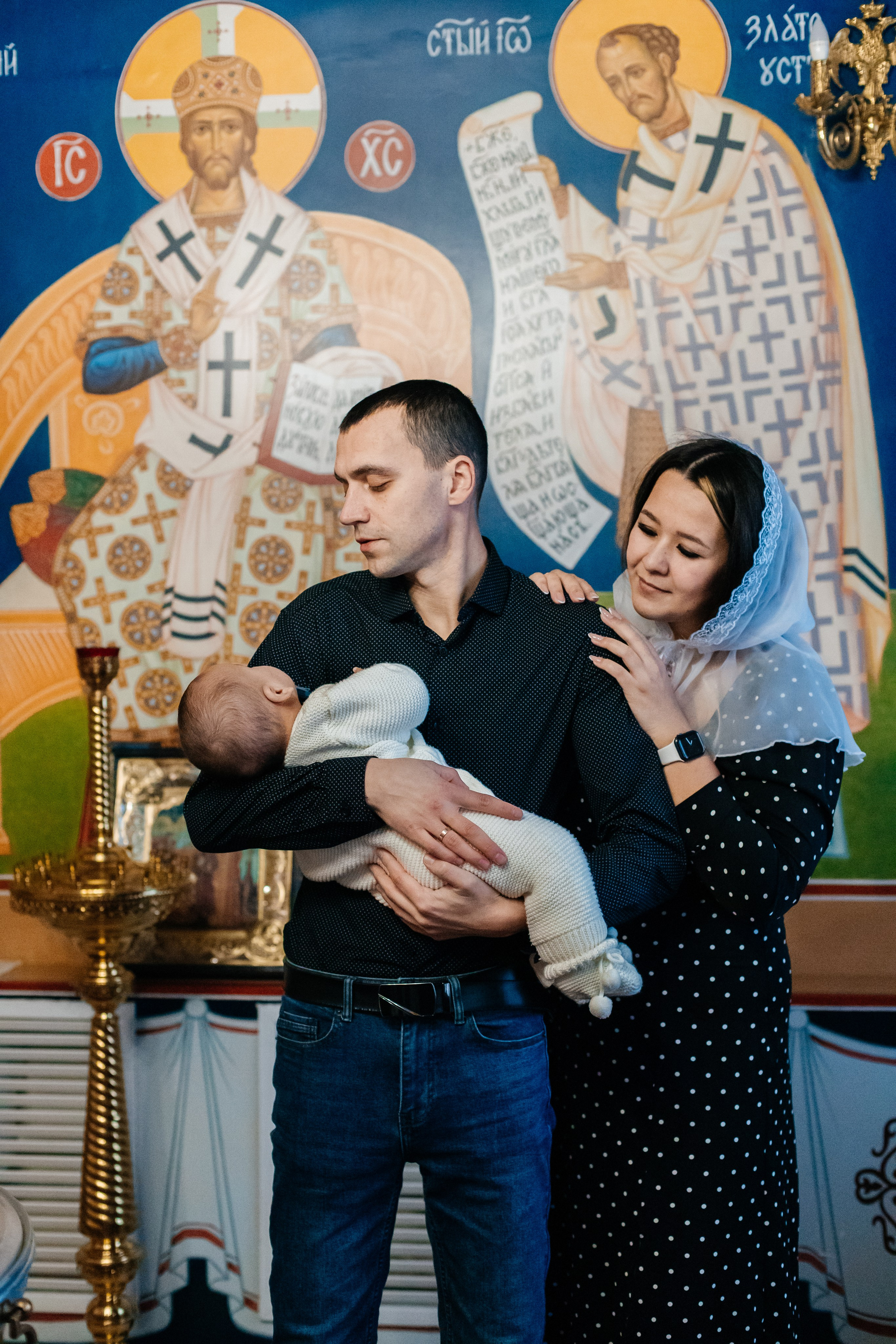 Крещение малыша. Семейный фотограф Анжелика Зоидзе Курск