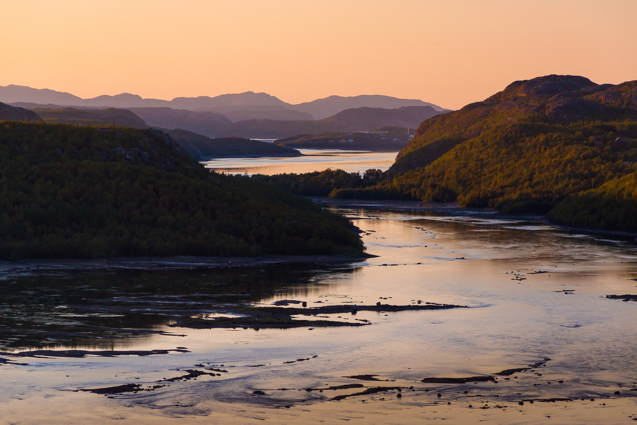 Река Паз. Пейзажи Крайнего Севера. Баренцево море, Рыбачий, Средний, Немецкий