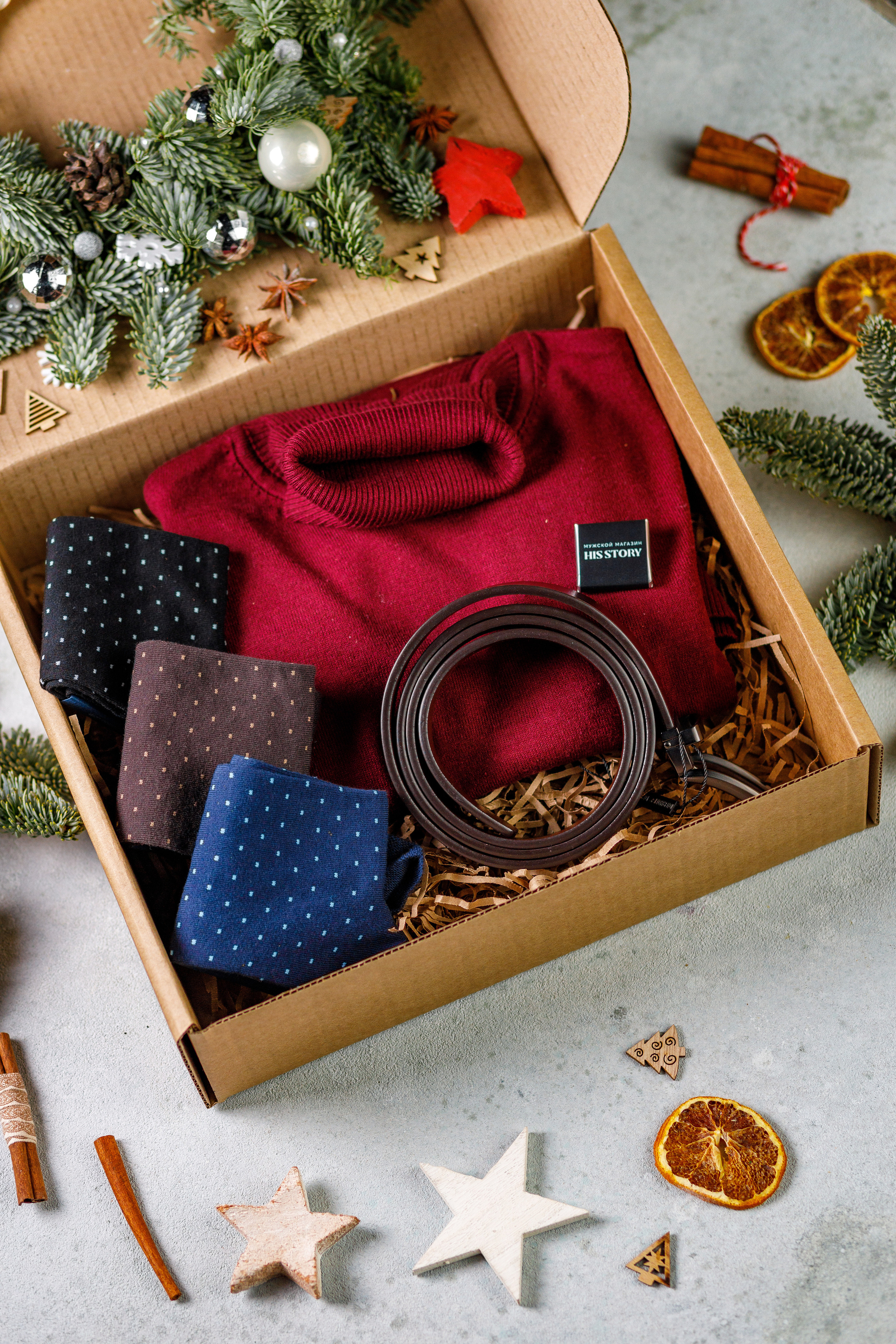 Съёмка подарочных боксов для «HisStory». Фотограф Антон Никандров