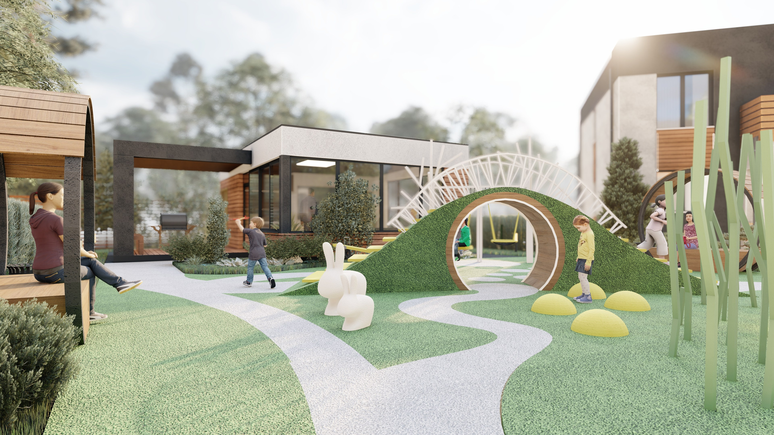 Благоустройство детской площадки. Александра Койтова — Архитектор малоэтажных зданий в Новосибирске