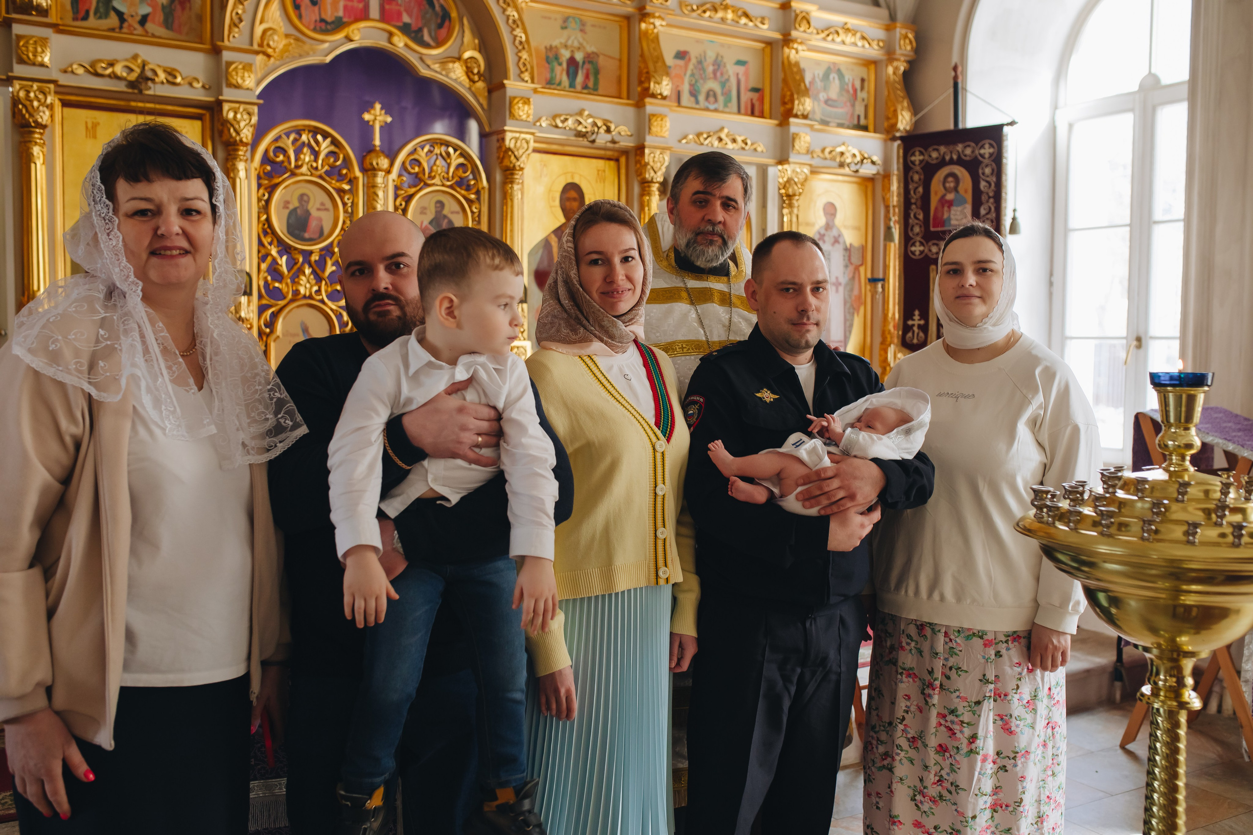 Крещение в светлом Храме. Семейный и детский фотограф в Москве Дорогова Екатерина