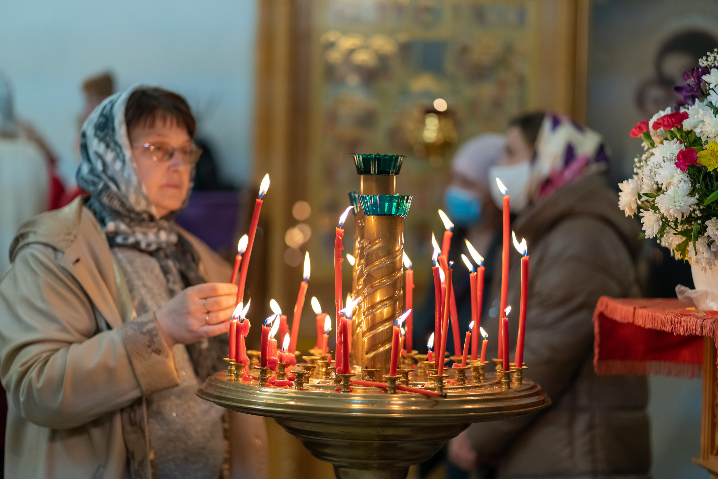 Пасха в Храме Всех Святых в земли Русской мкрн. Северо-Задонск Тульская область. Церковный фотограф Севастополь