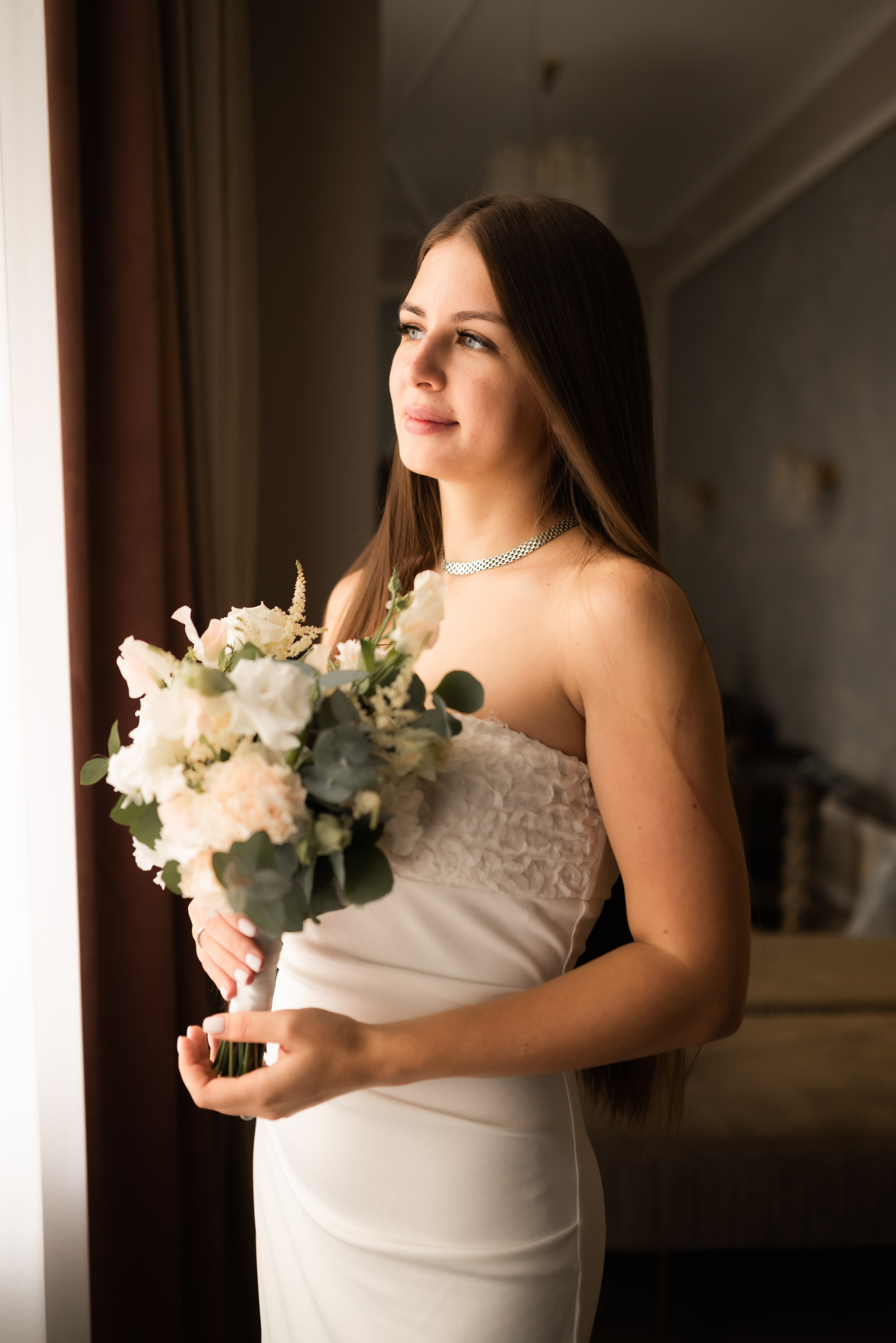 Камерная свадьба в ЗАГСе Текстильщики и в студии. Фотограф Ксения Огородова портфолио