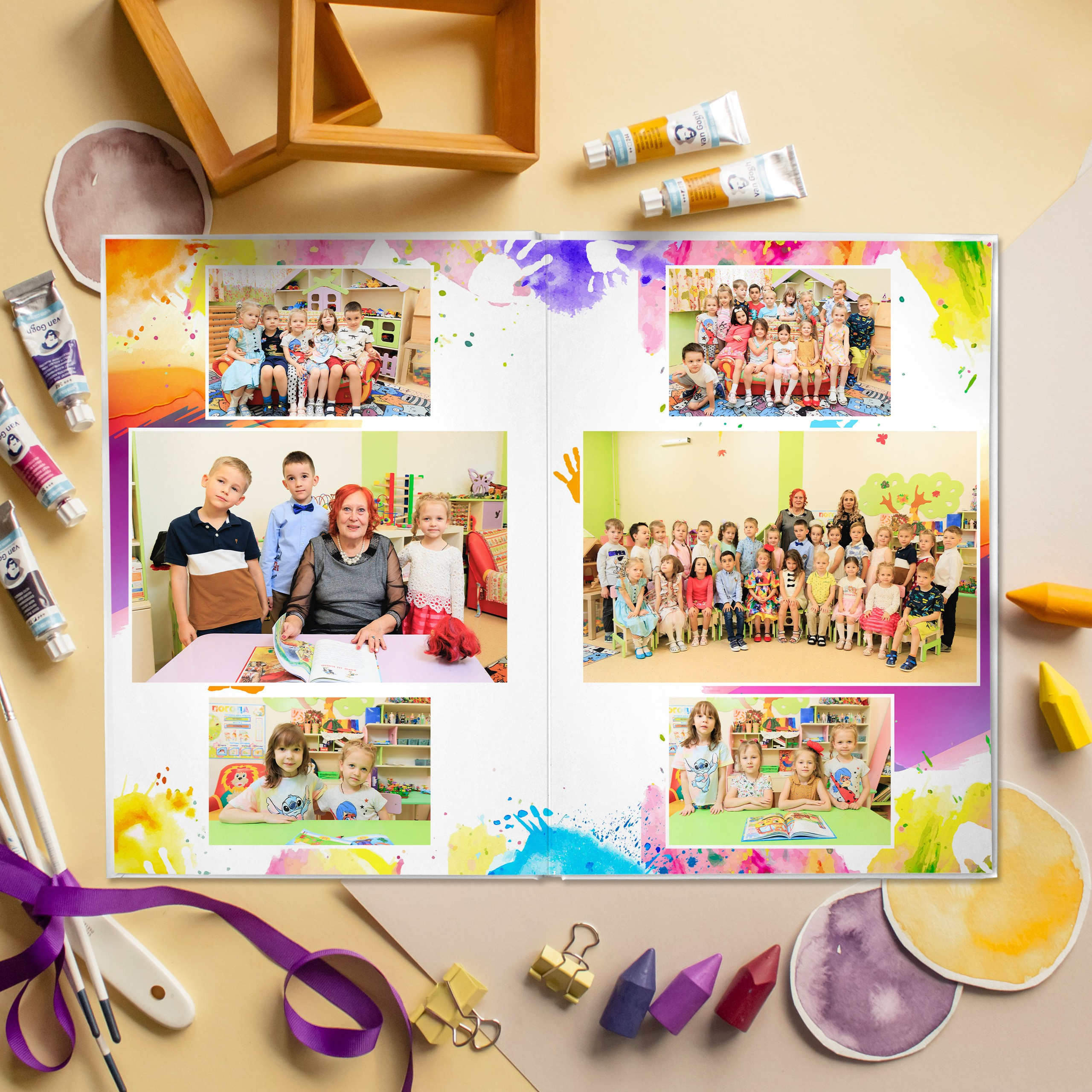 СТАНДАРТ 4 разворота. Выпускные альбомы для детского сада и школы в Москве
