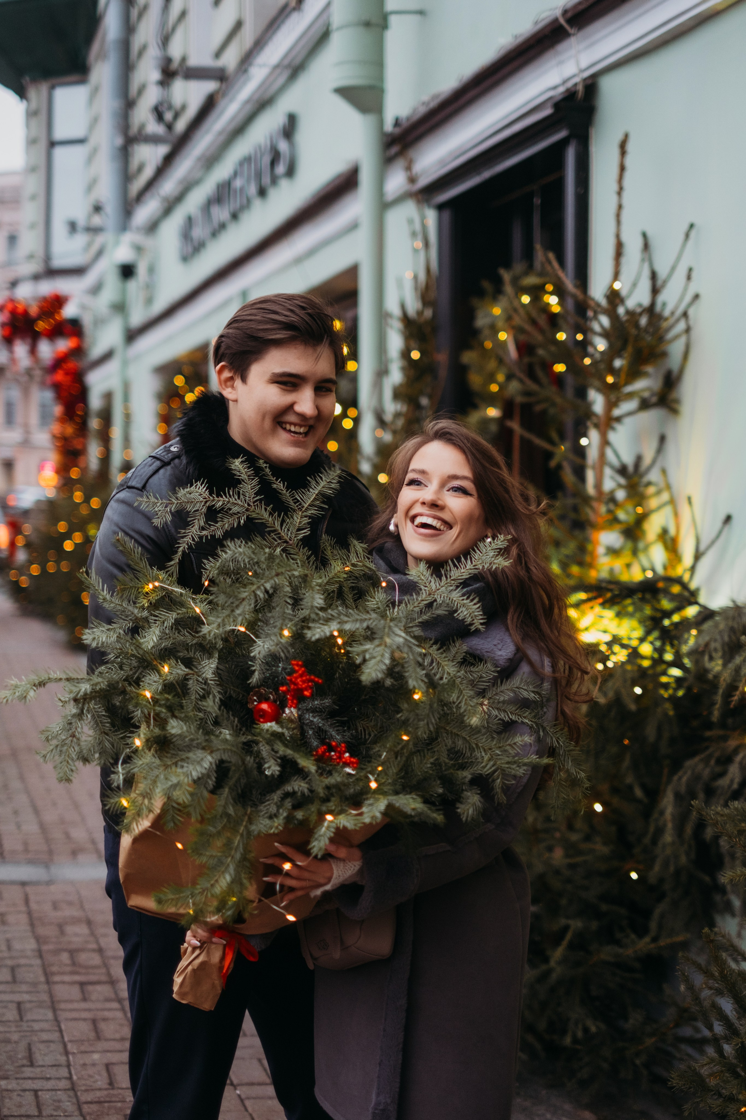 Аня и Даня: новогодняя прогулка. Семейный и детский фотограф в Санкт-Петербурге