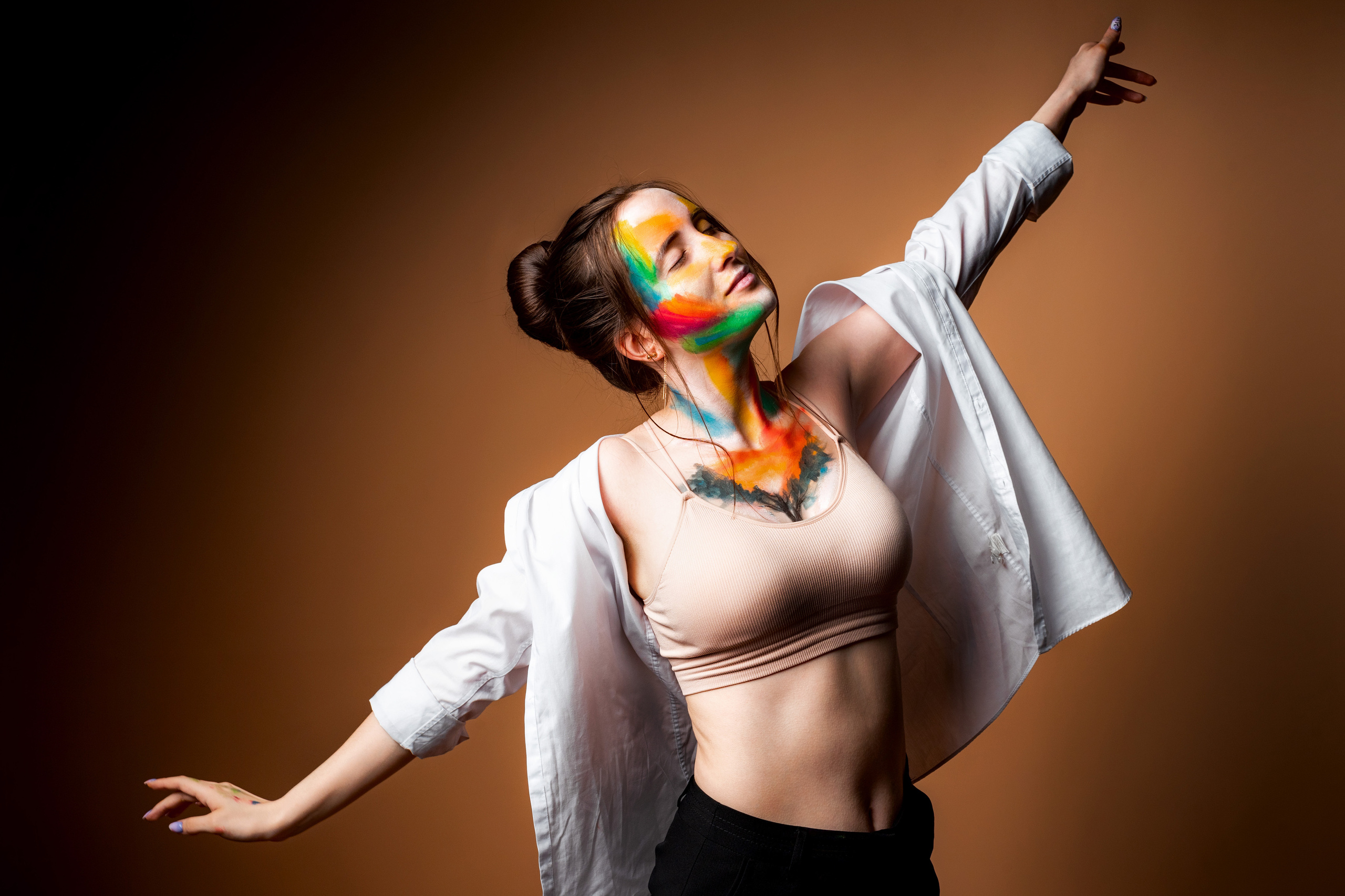 Студийная женская фотосессия с макияжем Рязань