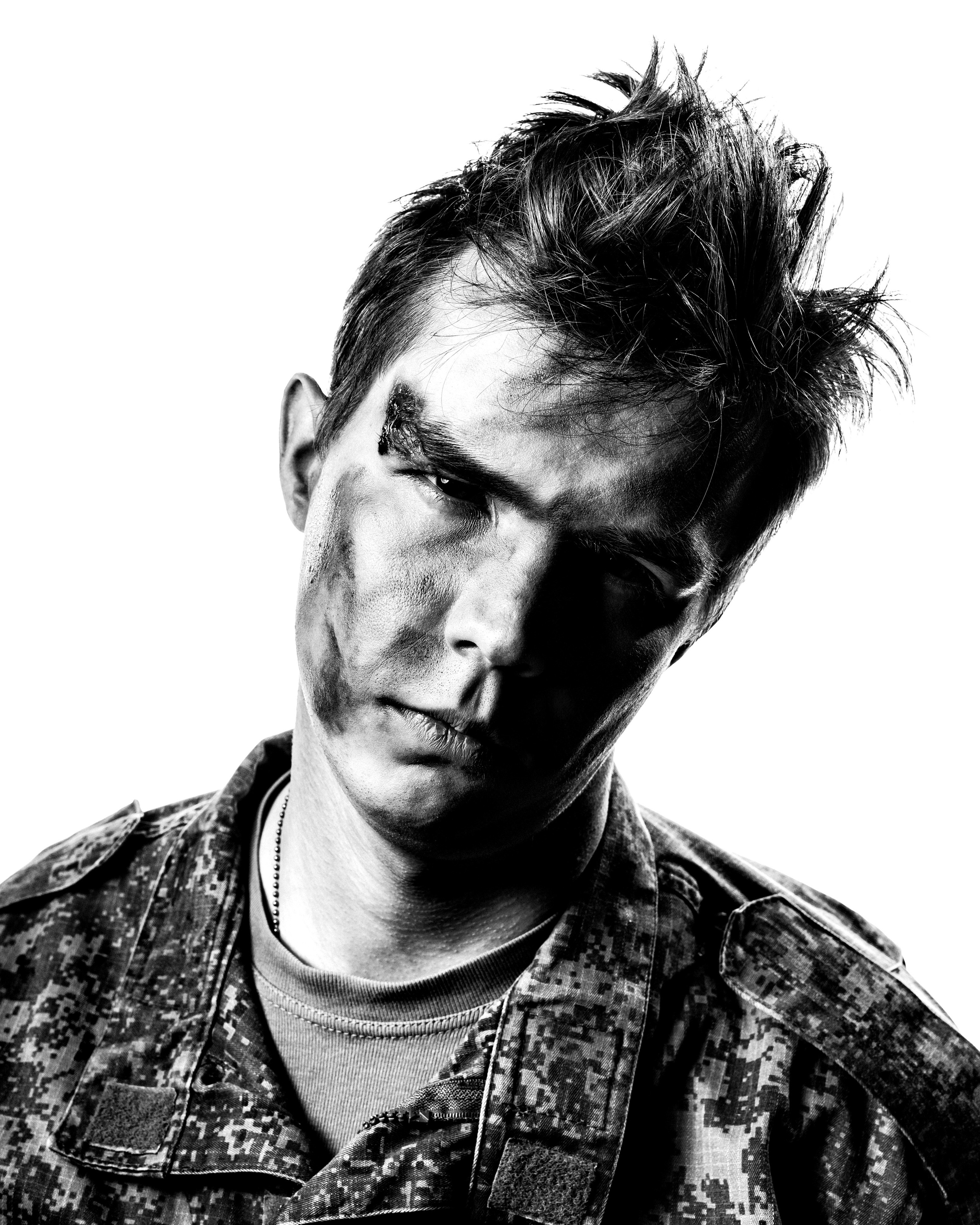 Фотосессия в образе военного в Рязани