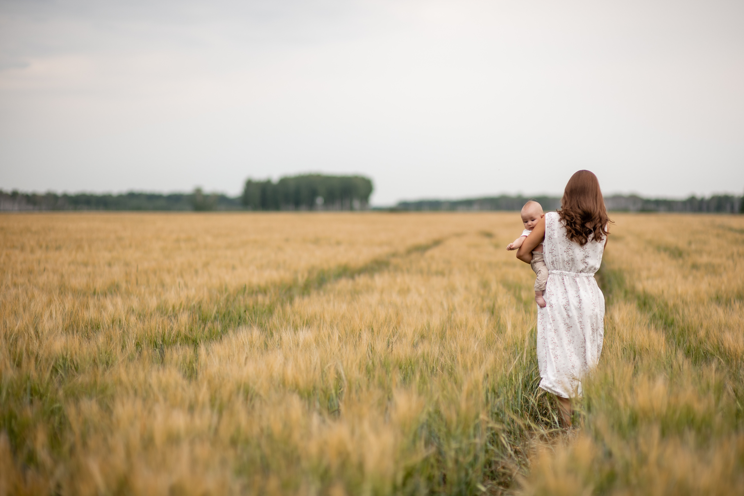 Семейная фотосессия в полях). Свадебный фотограф Тюмень Анастасия Битная