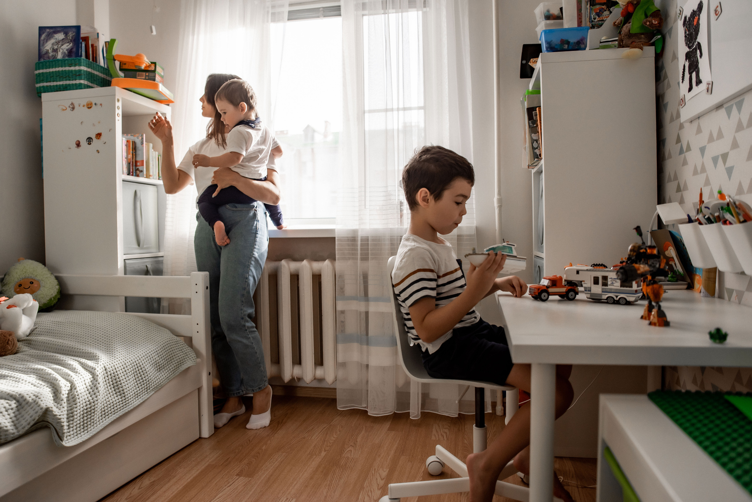 Домашняя съемка, Катя и мальчишки. Свадебный фотограф Тюмень Анастасия Битная