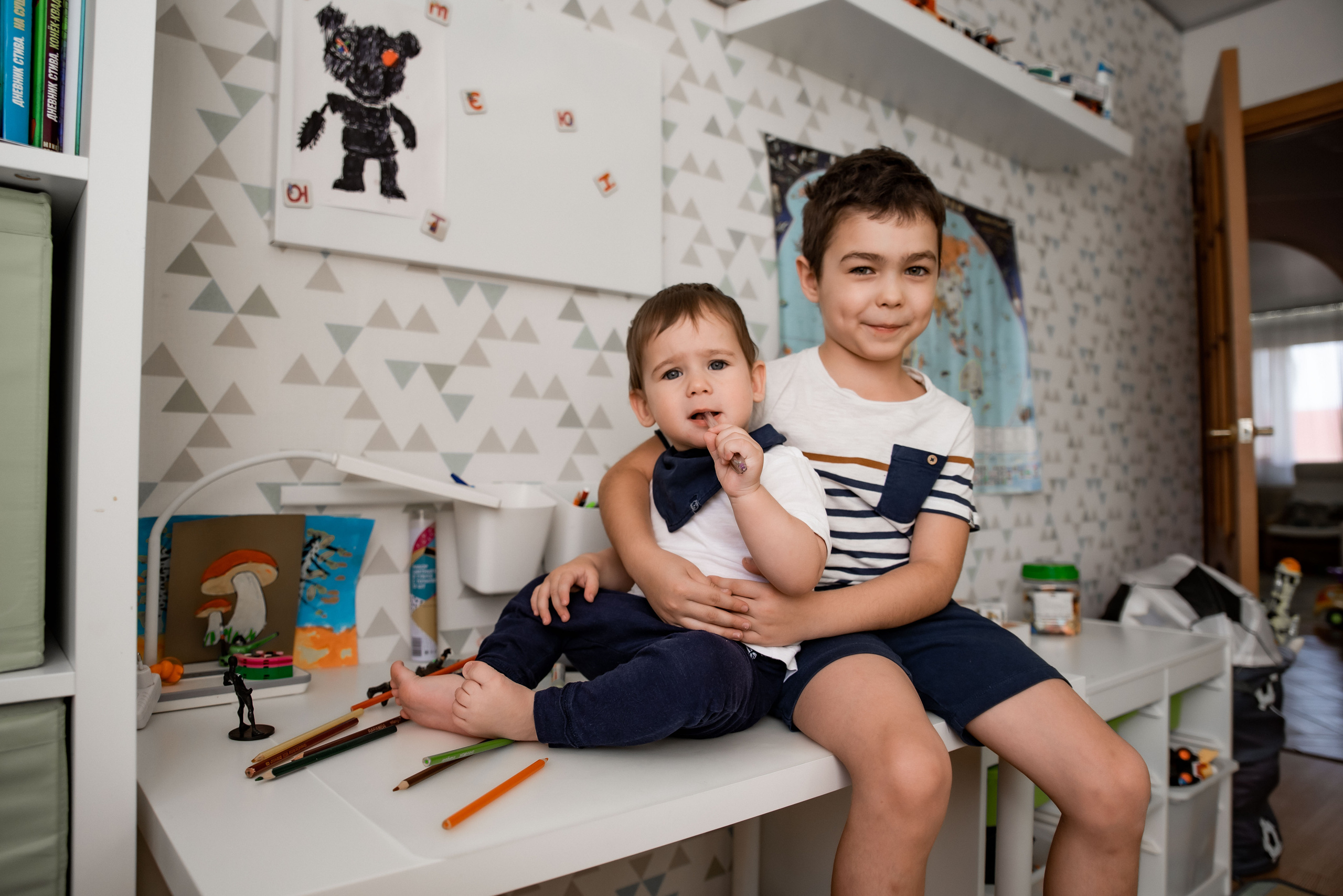 Домашняя съемка, Катя и мальчишки. Свадебный фотограф Тюмень Анастасия Битная