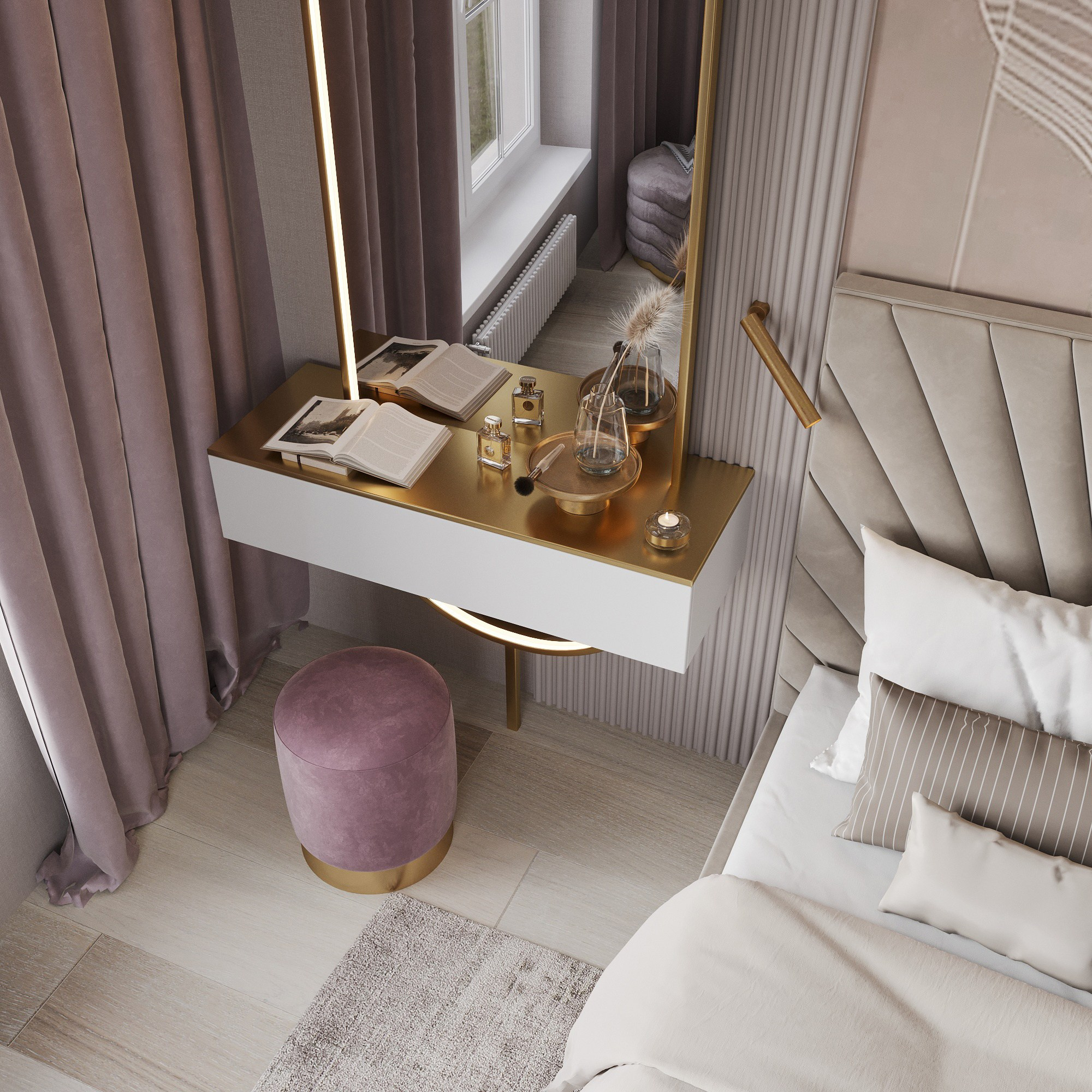 Второй этаж 2-х этажного дома. Интерьерный 3Д Визуализатор Маргарита Оберемко