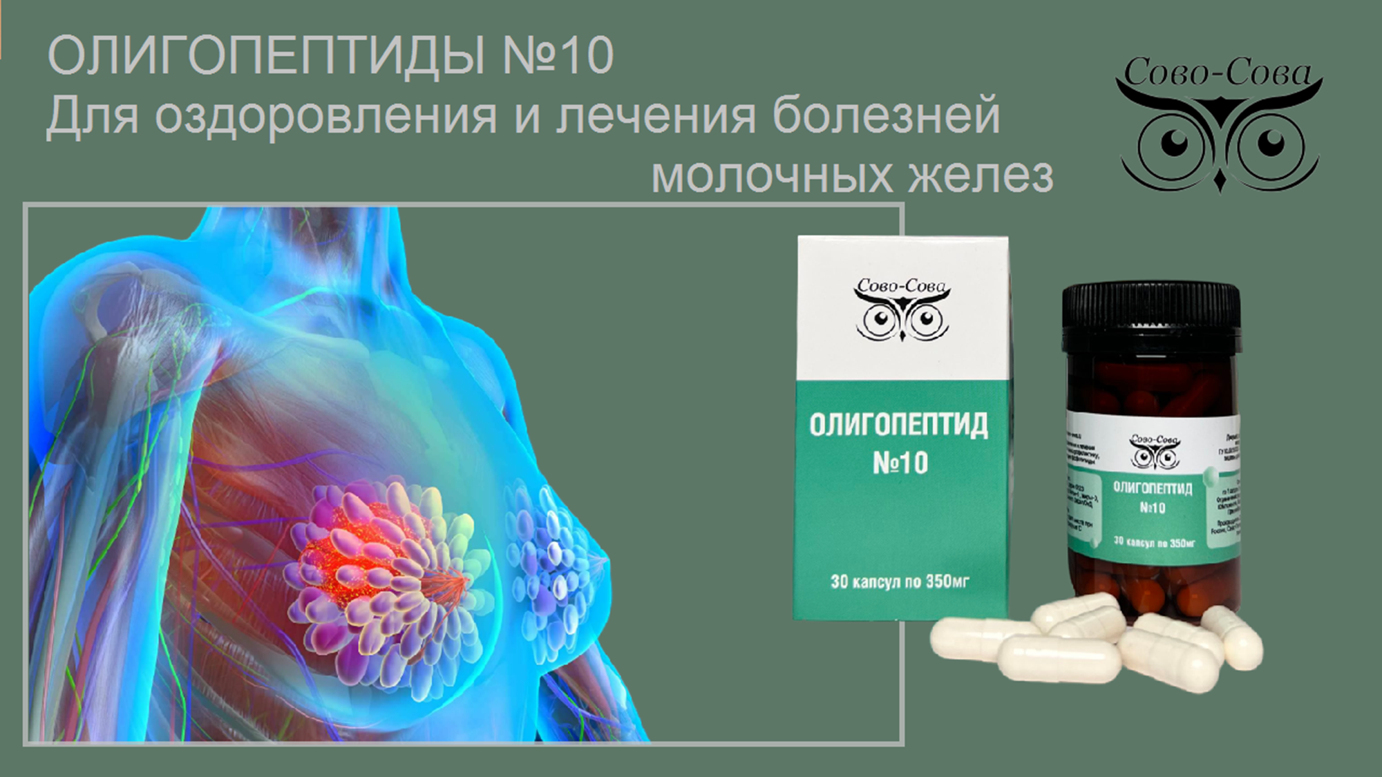 Олигопептид № 10 — Для оздоровления и лечения болезней молочных желез