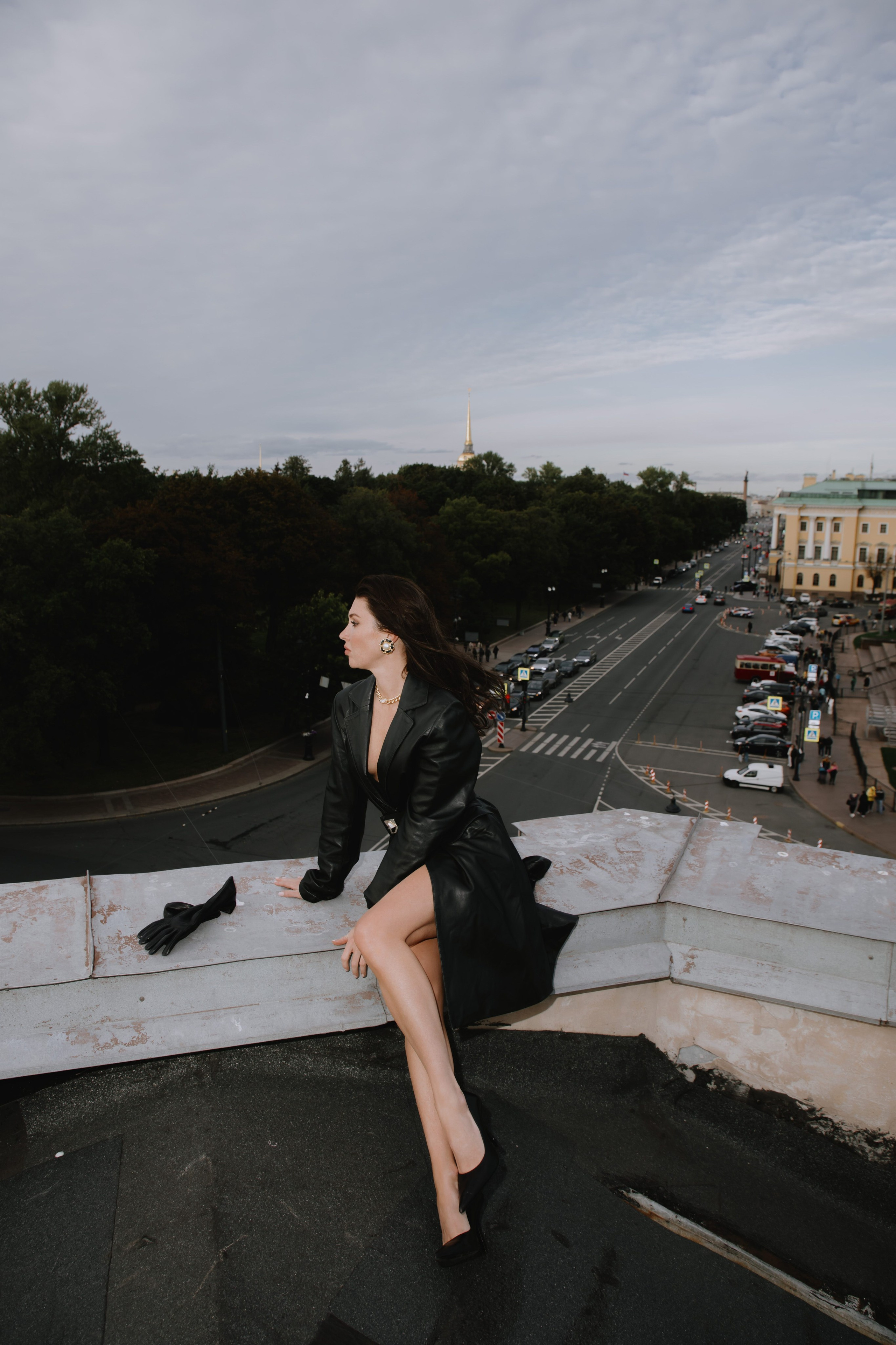 Вероника (съемка на крыше). Фотограф в Москве и Санкт-Петербурге Дарина