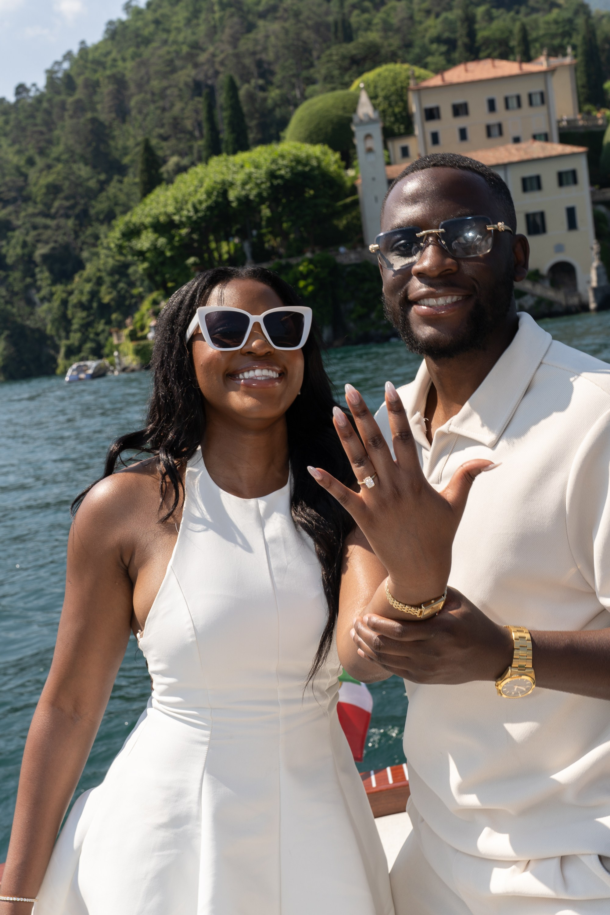 Tishane & Fiance. Maria Anistratova | Destination Photographer, Videographer & Drone Pilot — Lake Como