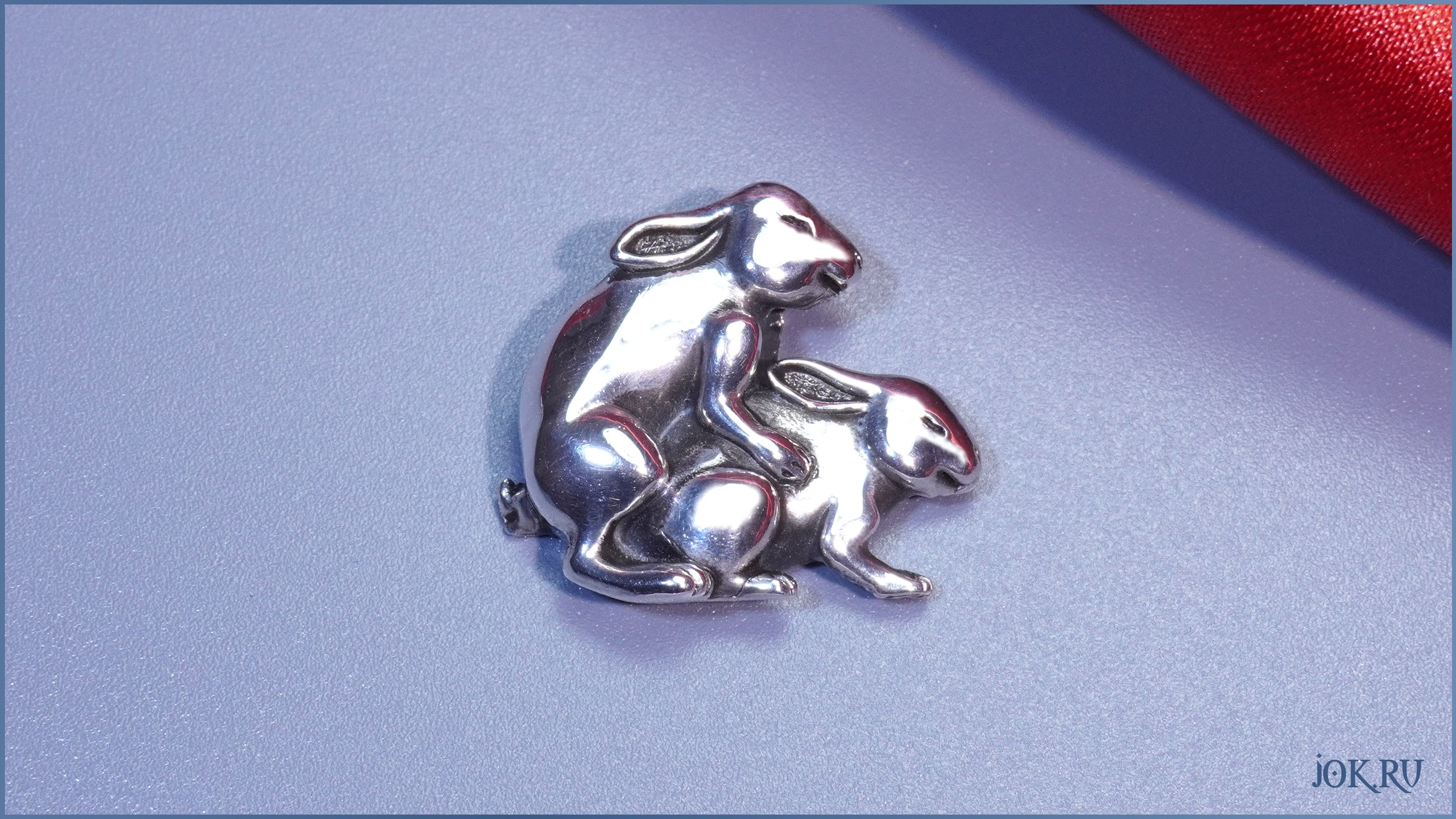 Подвеска "Кролики" купить современное украшение в Joker-Studio