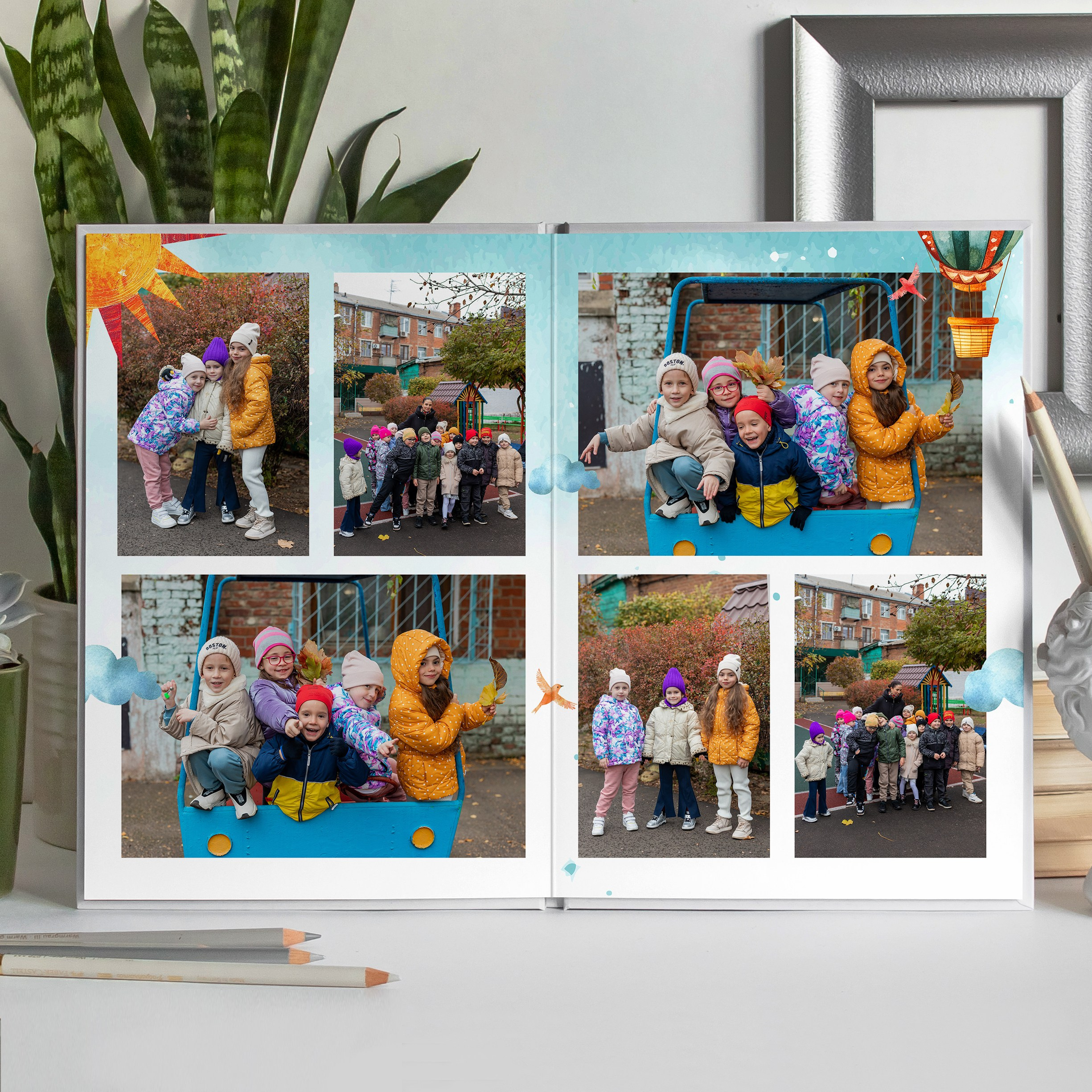 Альбом детский садик (6 разворотов) СОЛНЫШКО. ФОТОГРАФ ВЫПУСКНЫХ АЛЬБОМОВ в Краснодаре Ворчик Татьяна