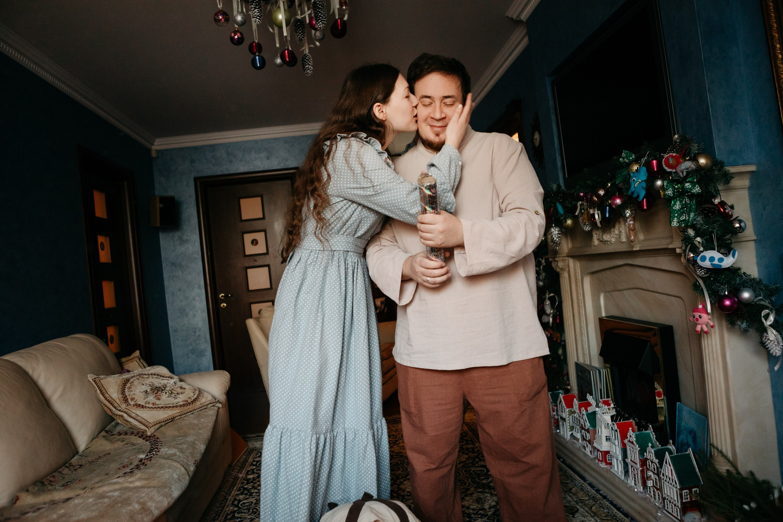 Новогодняя фотосессия дома Москва. Семейный фотограф Маша Тимофеева | Москва