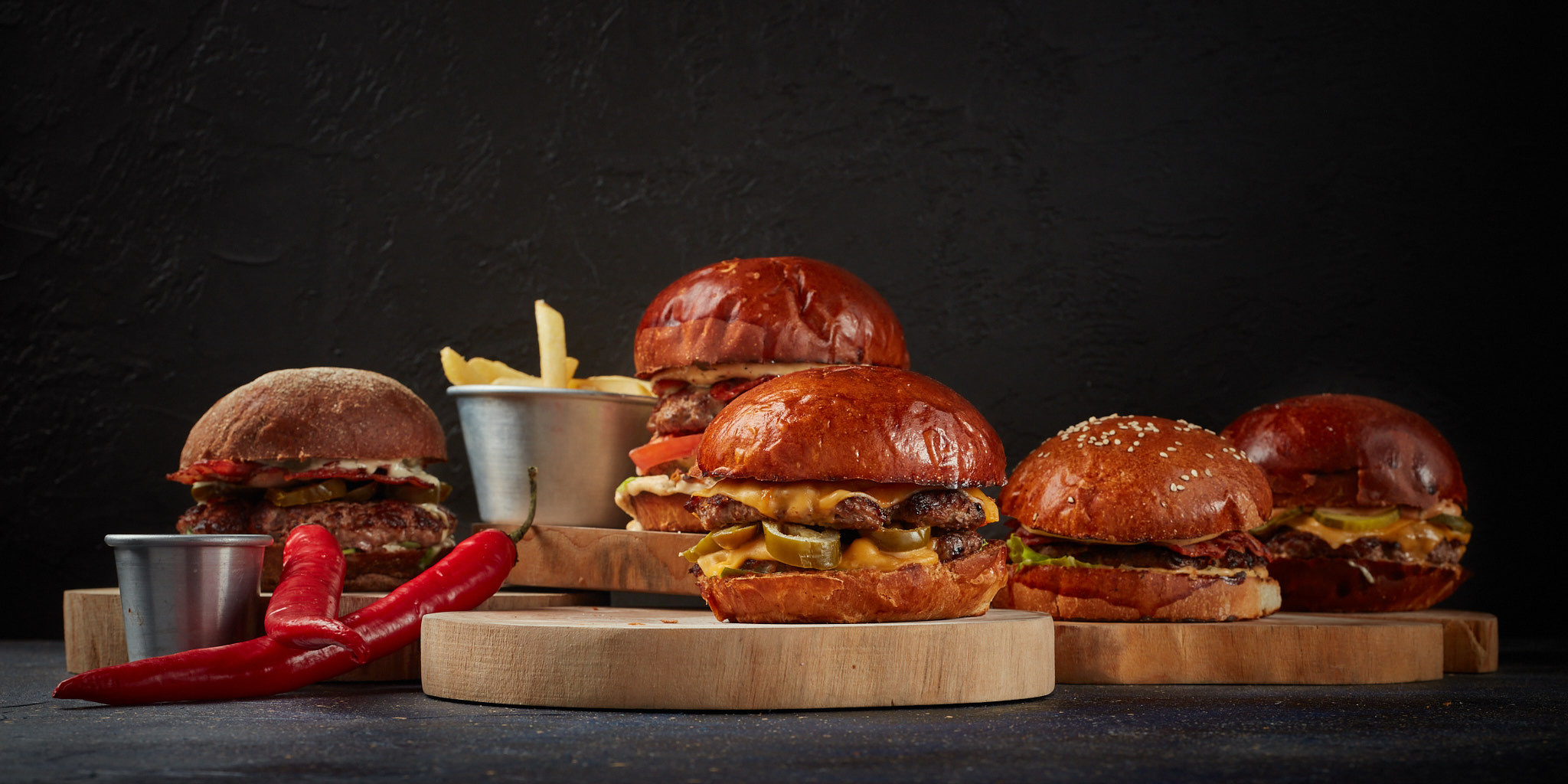 Постановочная фотосъемка бургеров