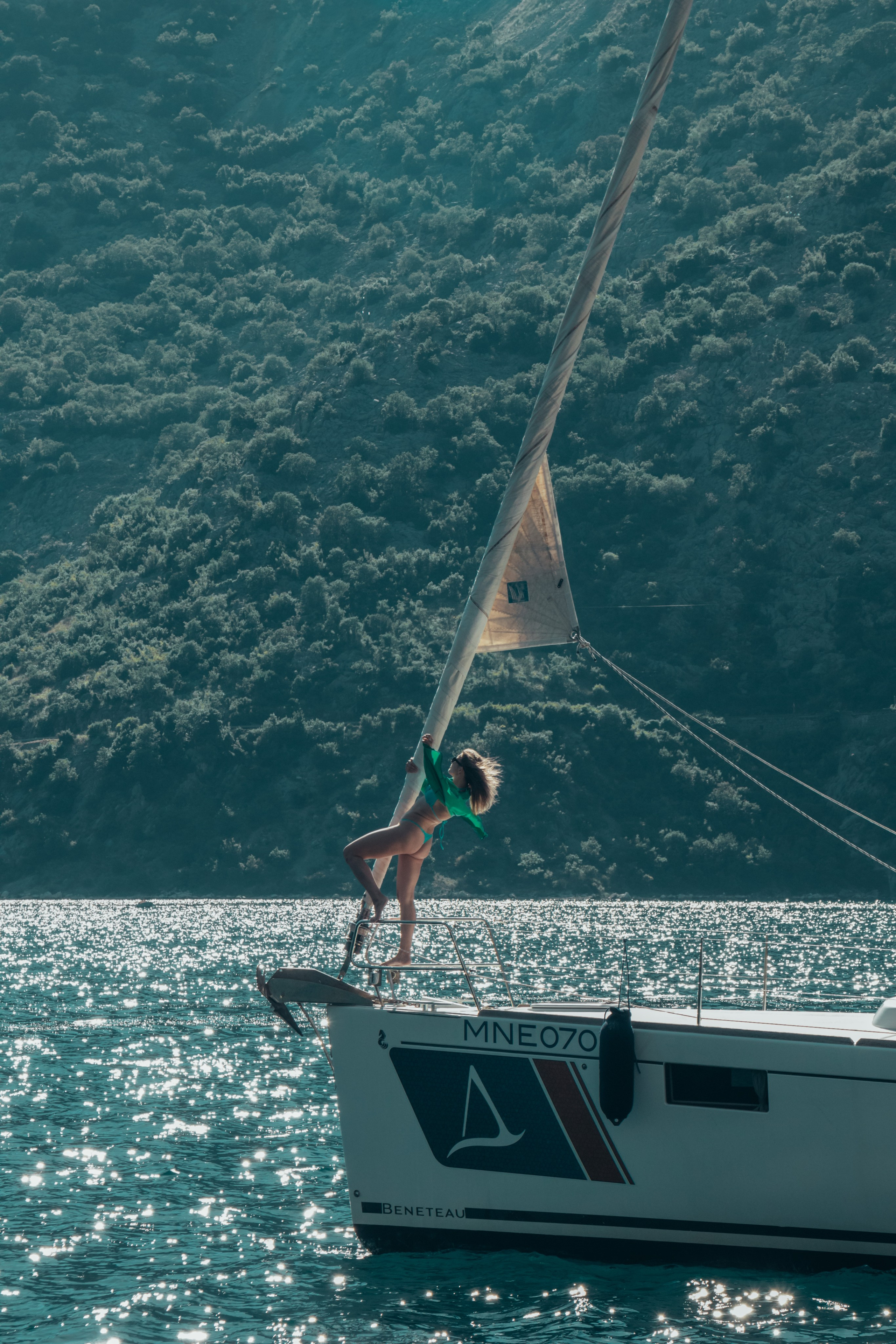 Boat tour with Anna, Roman and Tim. Portrait photographer in Tivat Montenegro Katerina Kirsanova