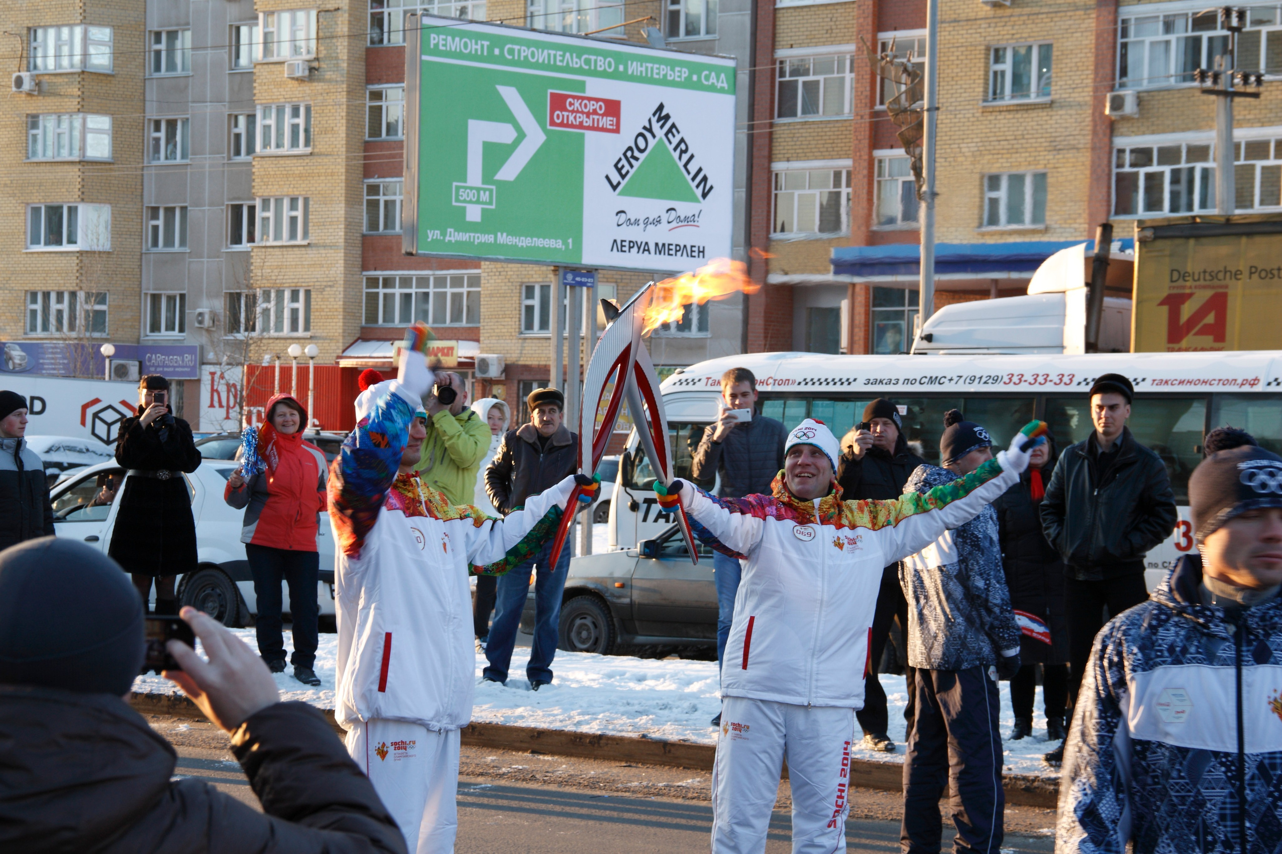 Эстафета Олимпийского огня в Тюмени. Фотограф в Тюмени Александр Григоров