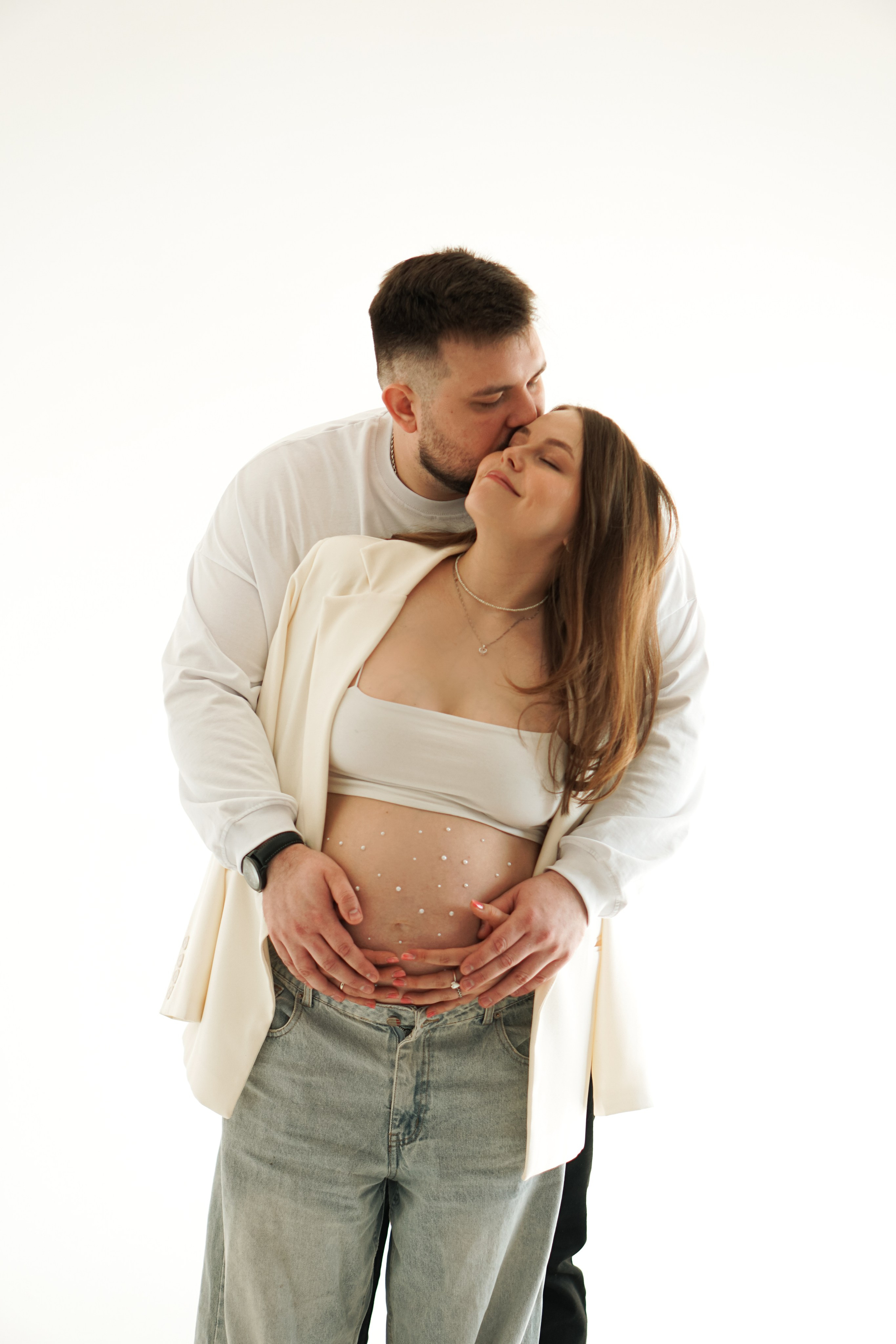 Беременность студия. Фотограф Москва — Полина Робин