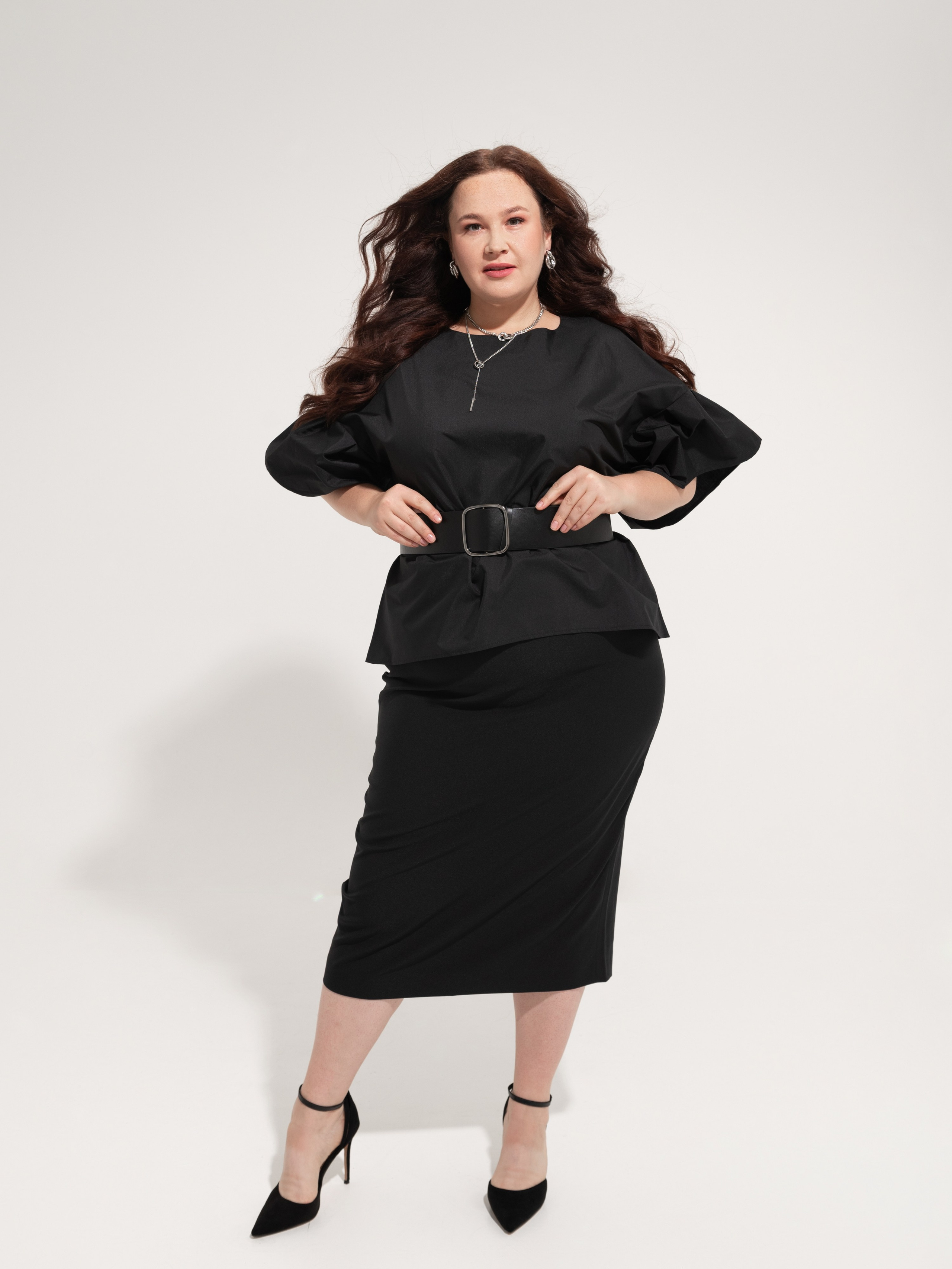 Катерина — модель plus size ТМ Продакшн для маркетплейсов. ТМ Продакшн — Съемка для маркетплейсов в Москве