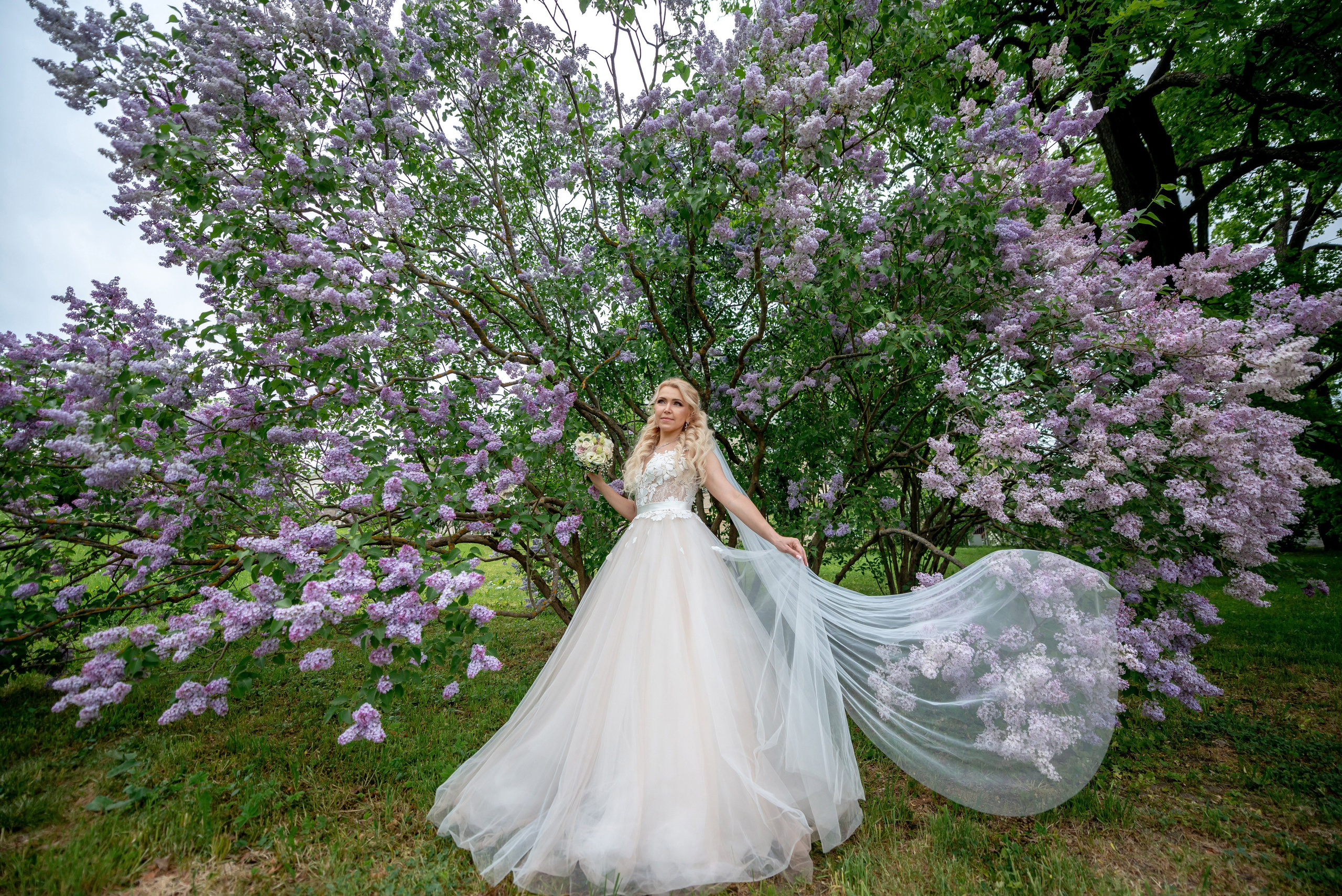 Евгения (фотосессия с малиновым chevrolet camaro, в сирени в Пушкине в Екатерининском парке). Портретный, семейный и свадебный фотограф в Санкт-Петербурге и в Пушкине Ширяев Денис