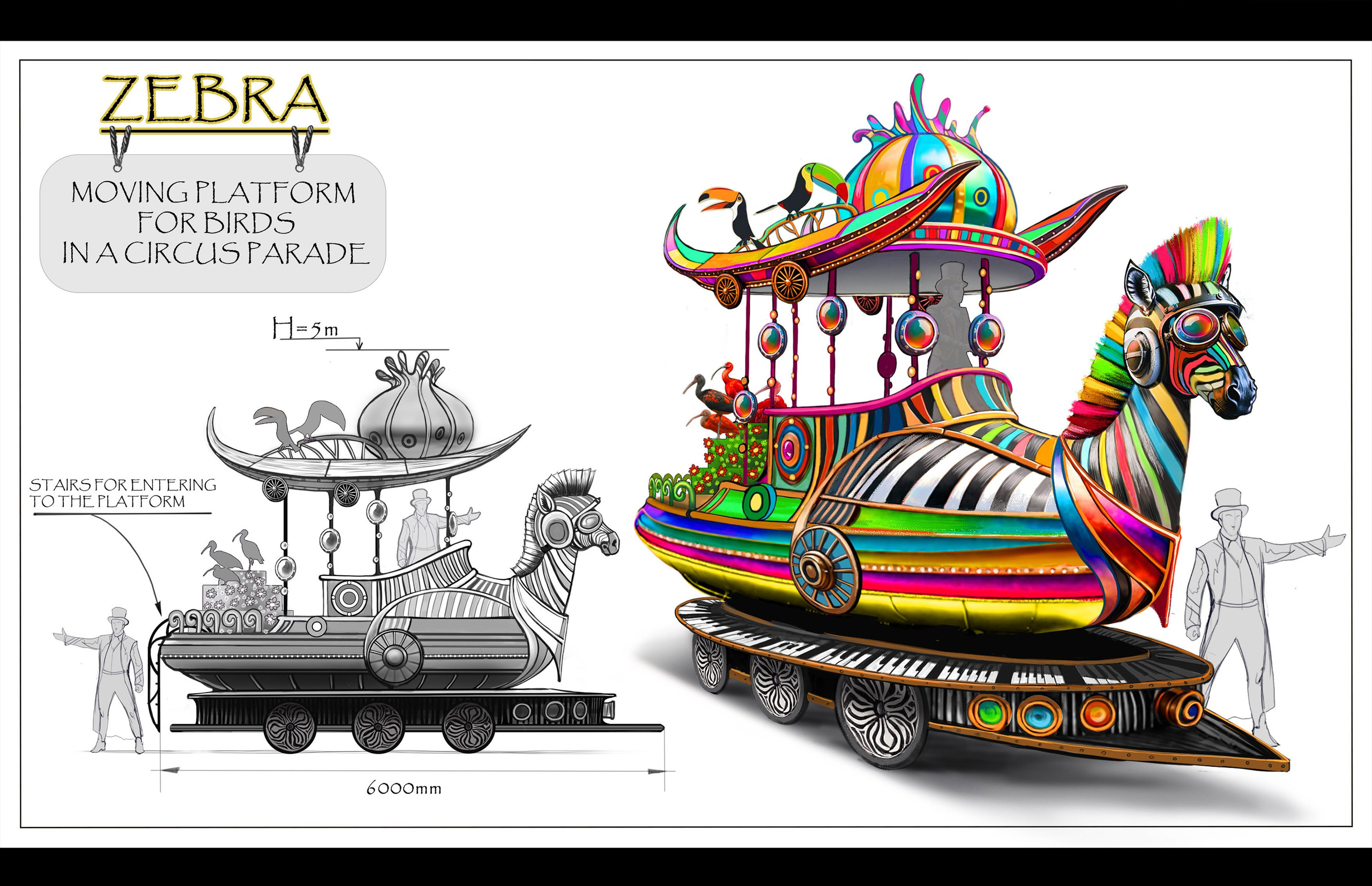 PLATFORMS FOR THEMED PARKS. Munina Dina. Set design portfolio