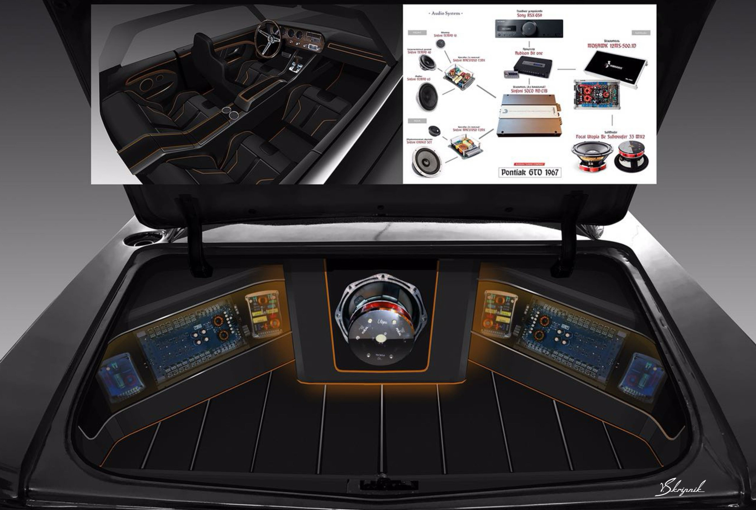 Pontiac GTO 1967 г. Design Yachts and Cars