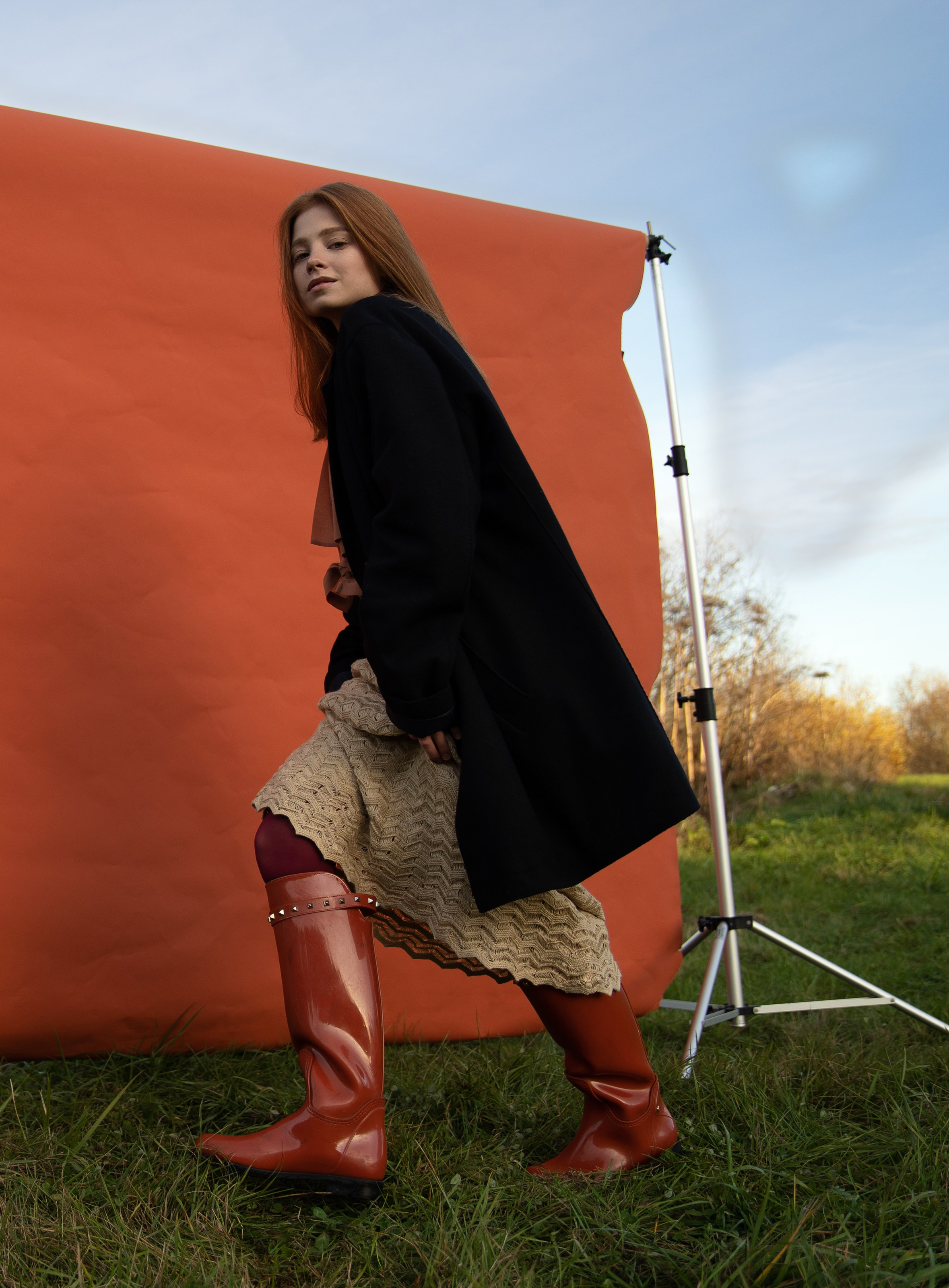 Диана. Осень. Поле. Свадебный фотограф в СПб Сергей Малиновский