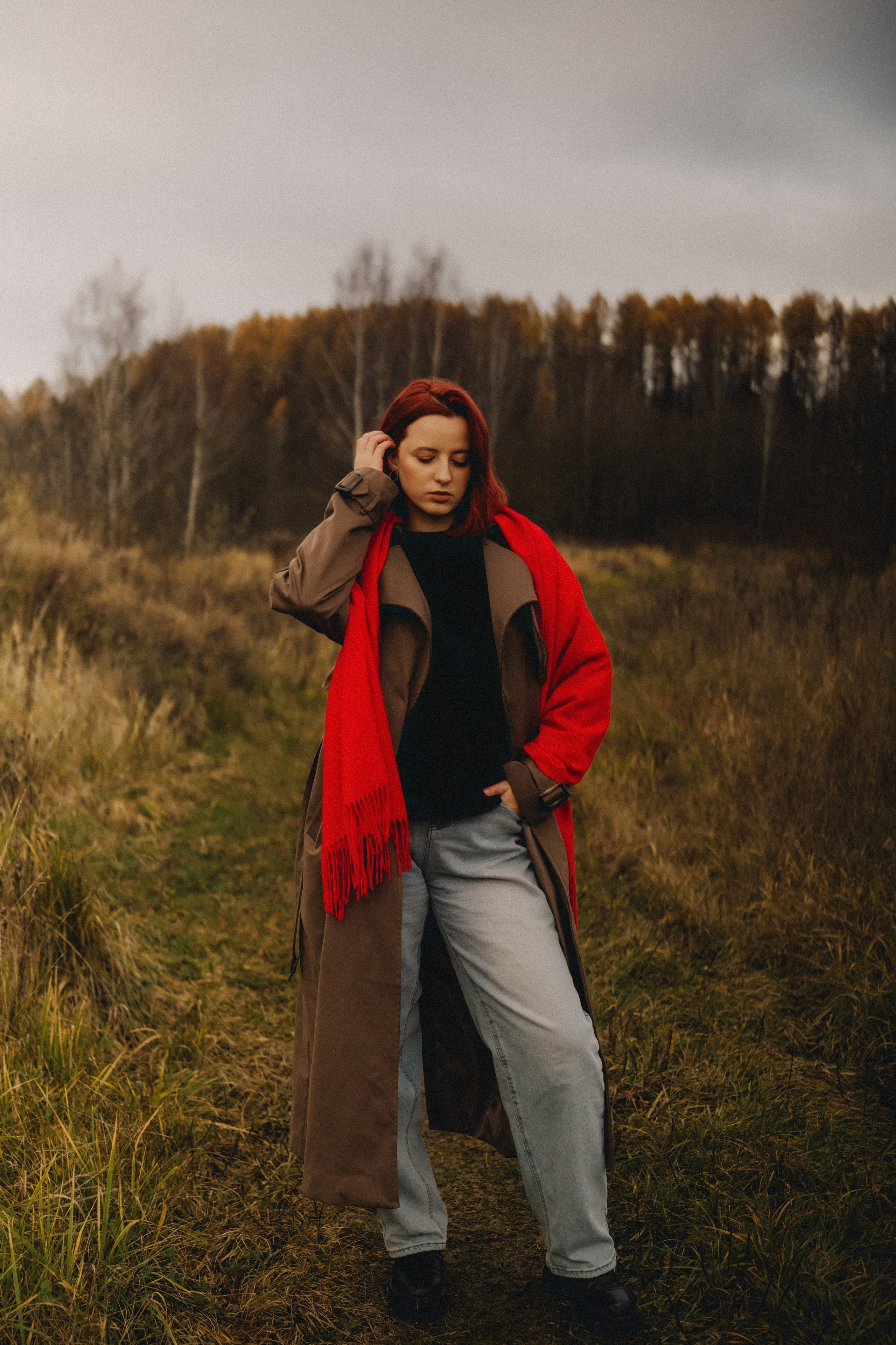 Лия | осенняя фотосессия у воды. Портретный фотограф Москва