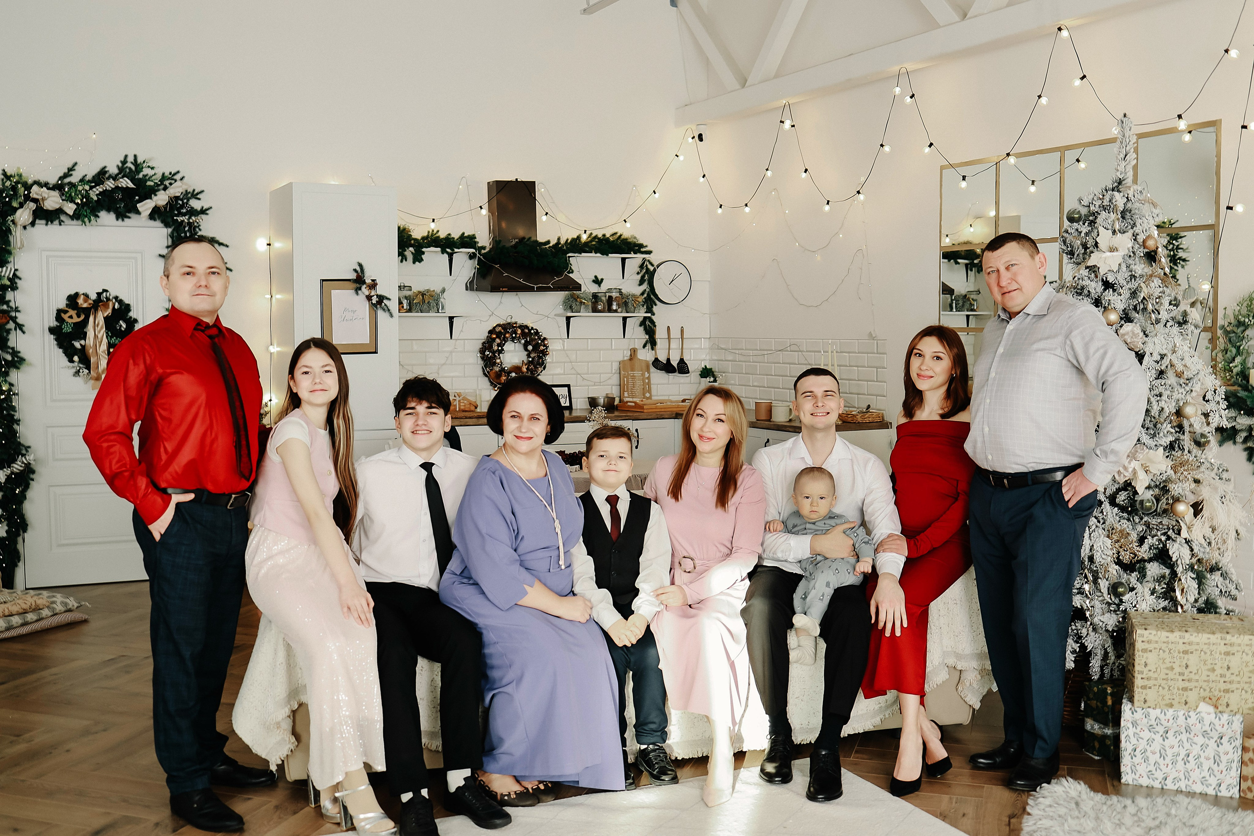 Семейная новогодняя фотосессия. Студия Сканди. Иванова Ирина Свадебный и семейный фотограф г. Уфа