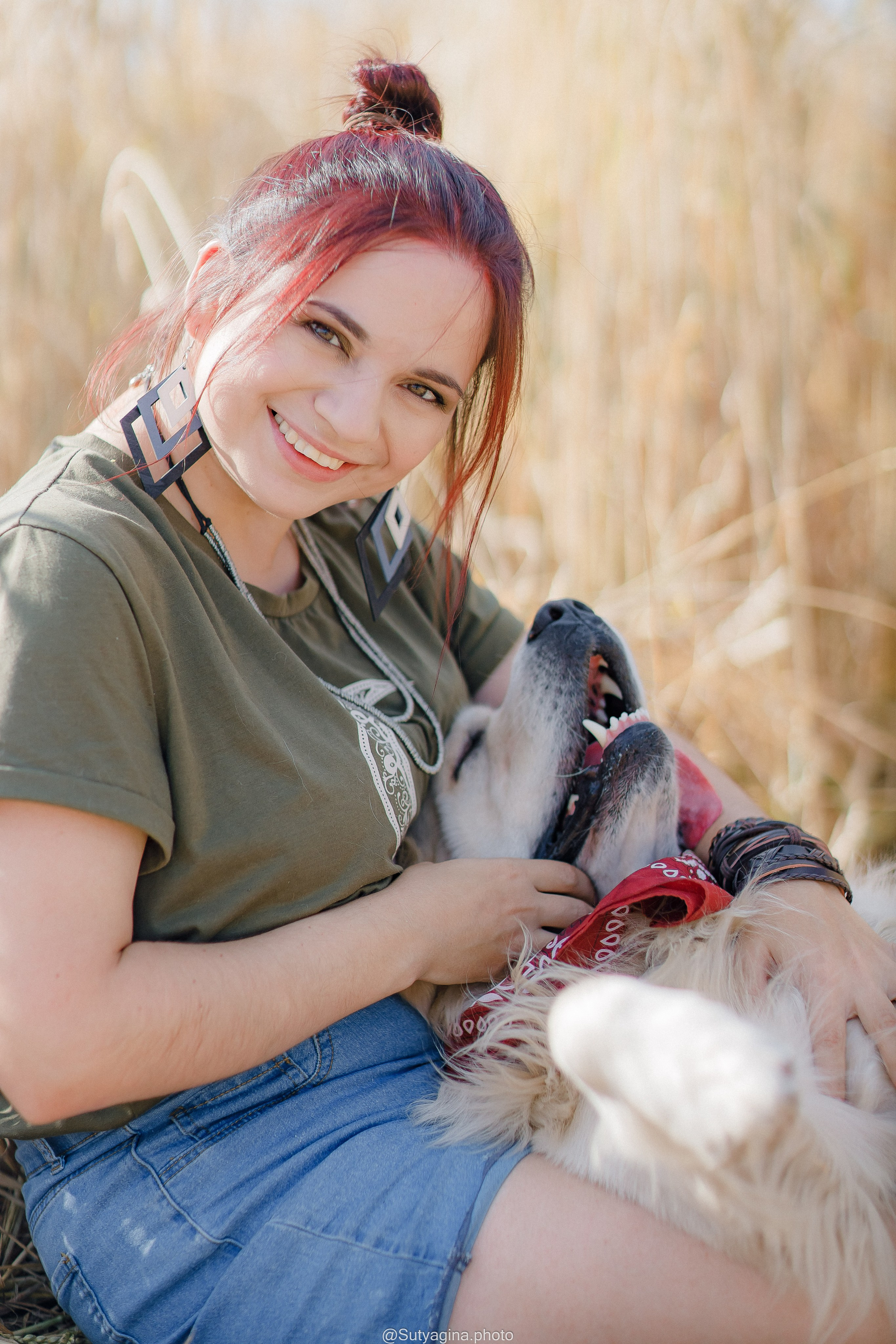 Золотистый ретривер Снежик. Свадебный и женский фотограф