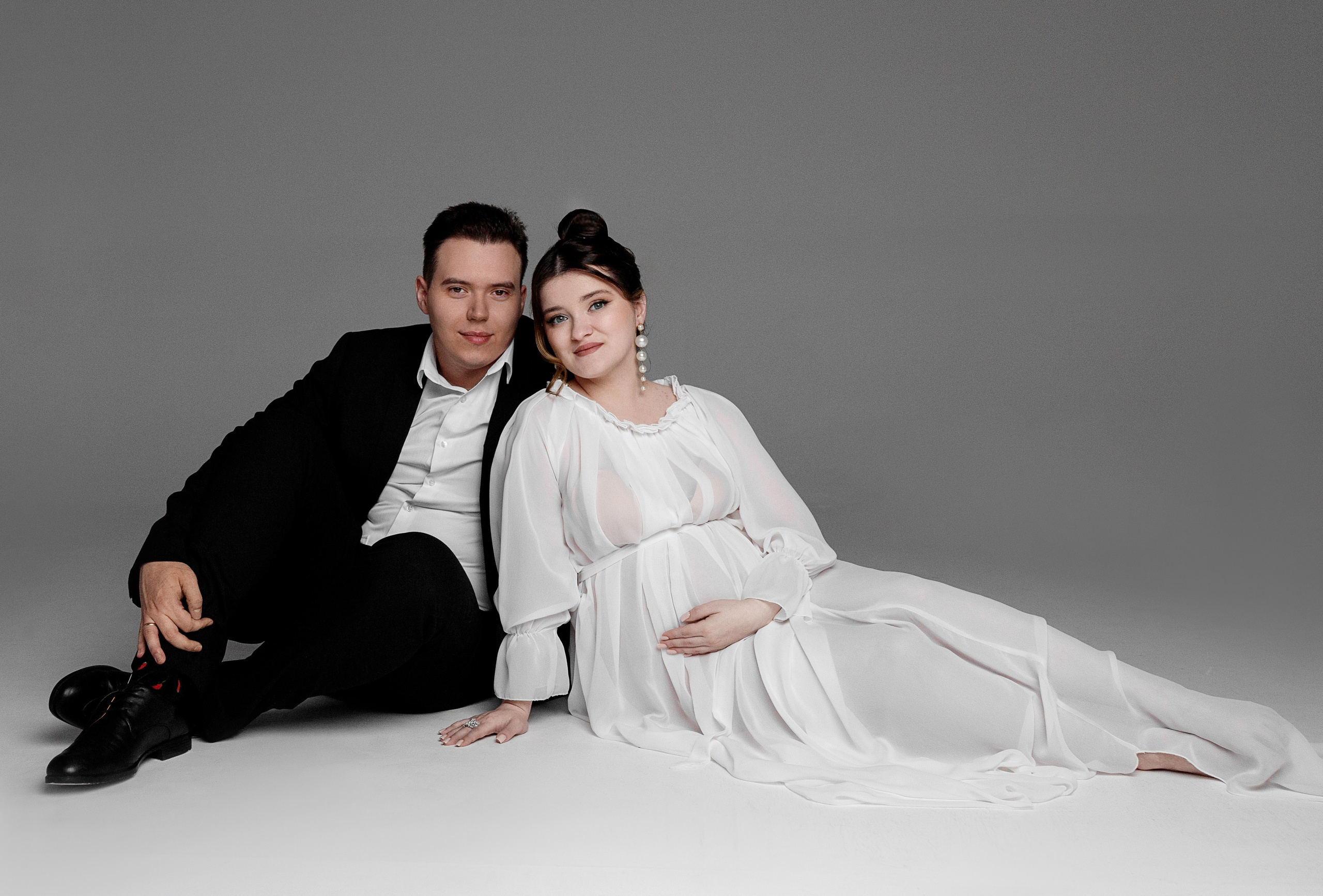 Девять месяцев до встречи с малышом, красивая фотосессия беременности. Фотограф Ольга Баранова