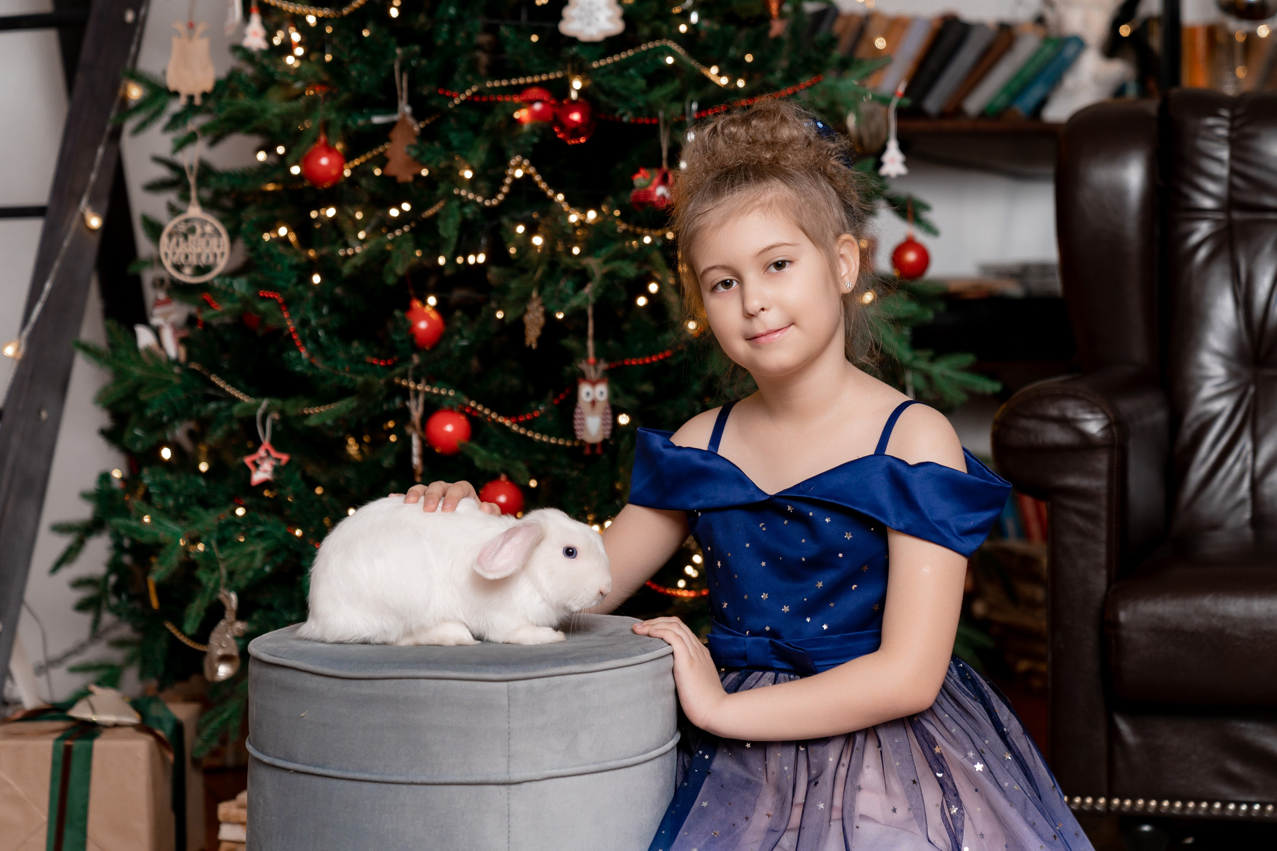 Новогодняя фотостудия. Семейный фотограф СПб Анастасия Василь. Фотосессия на годик