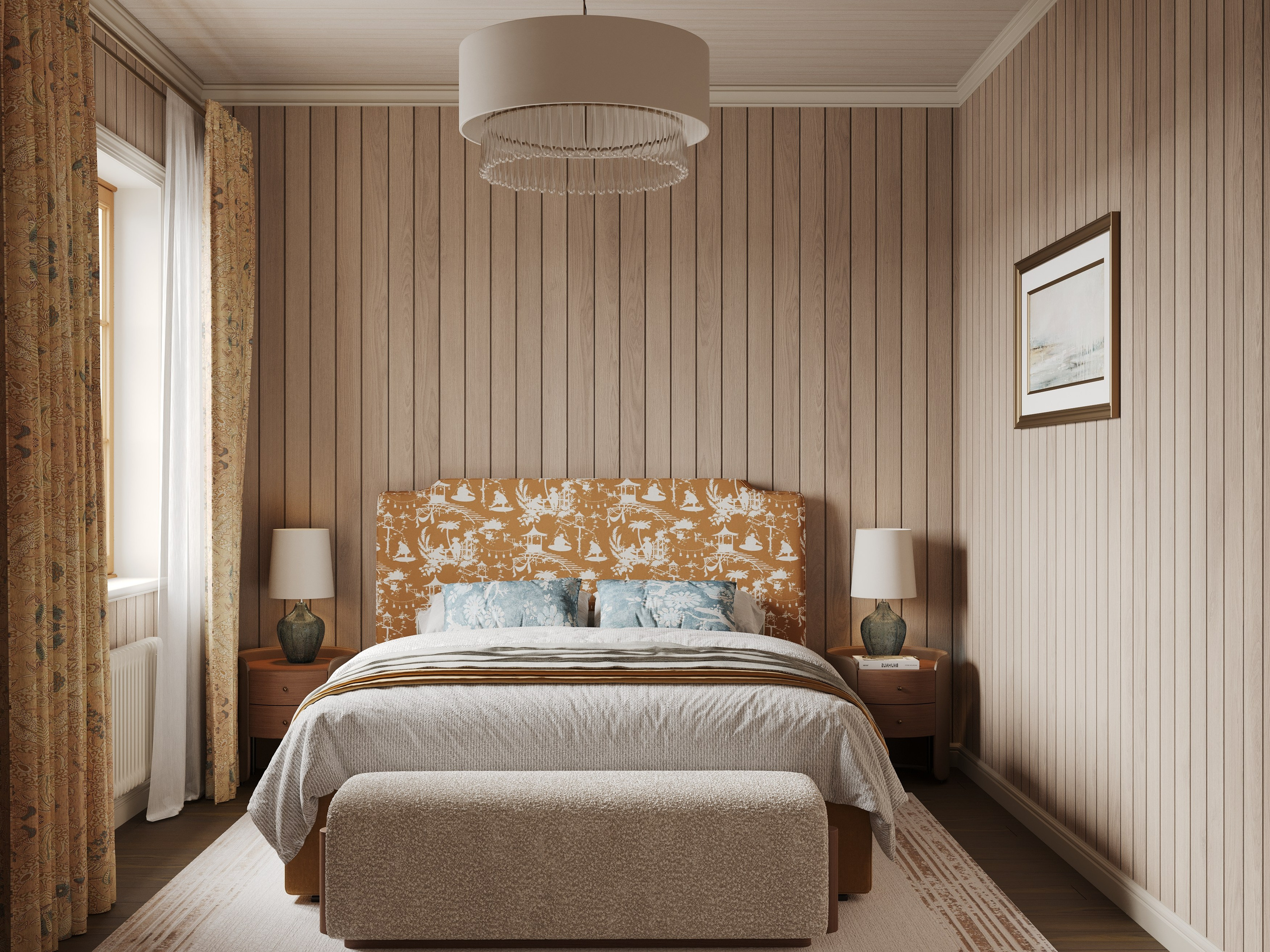 3D Визуализация мастер-спальни для студии Зориной Елены. 3D визуализатор и дизайнер-интерьера