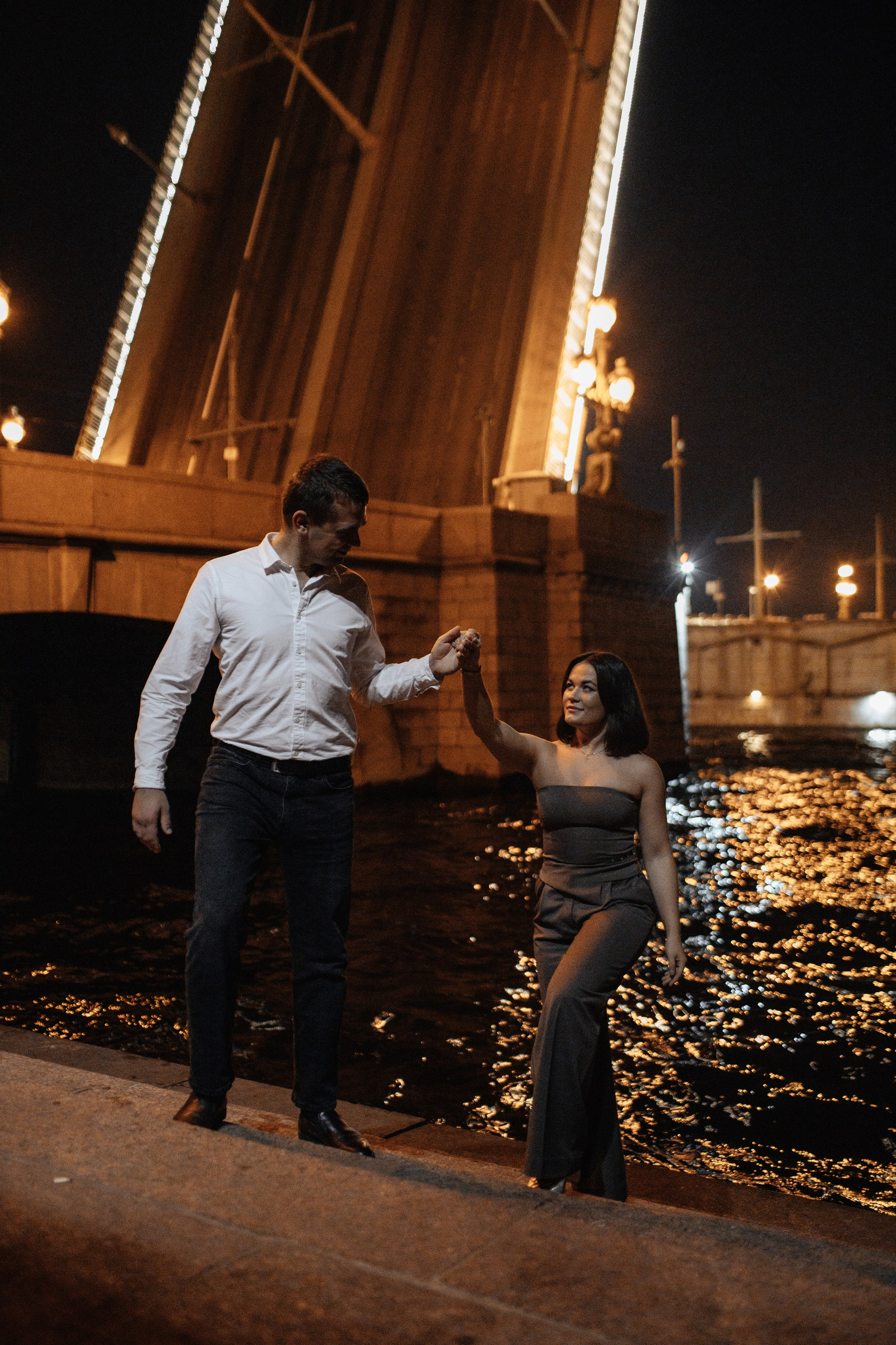 At night. Свадебный фотограф СПБ. Дарья