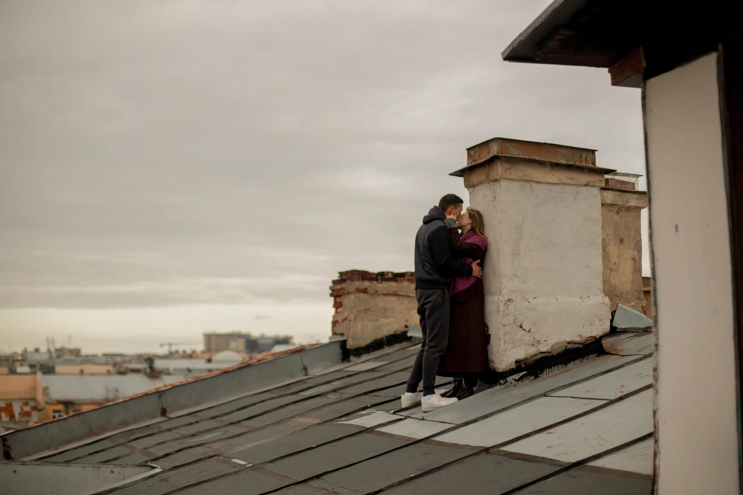 Лав стори на крыше. Свадебный и семейный фотограф в Москве Диана Левченко