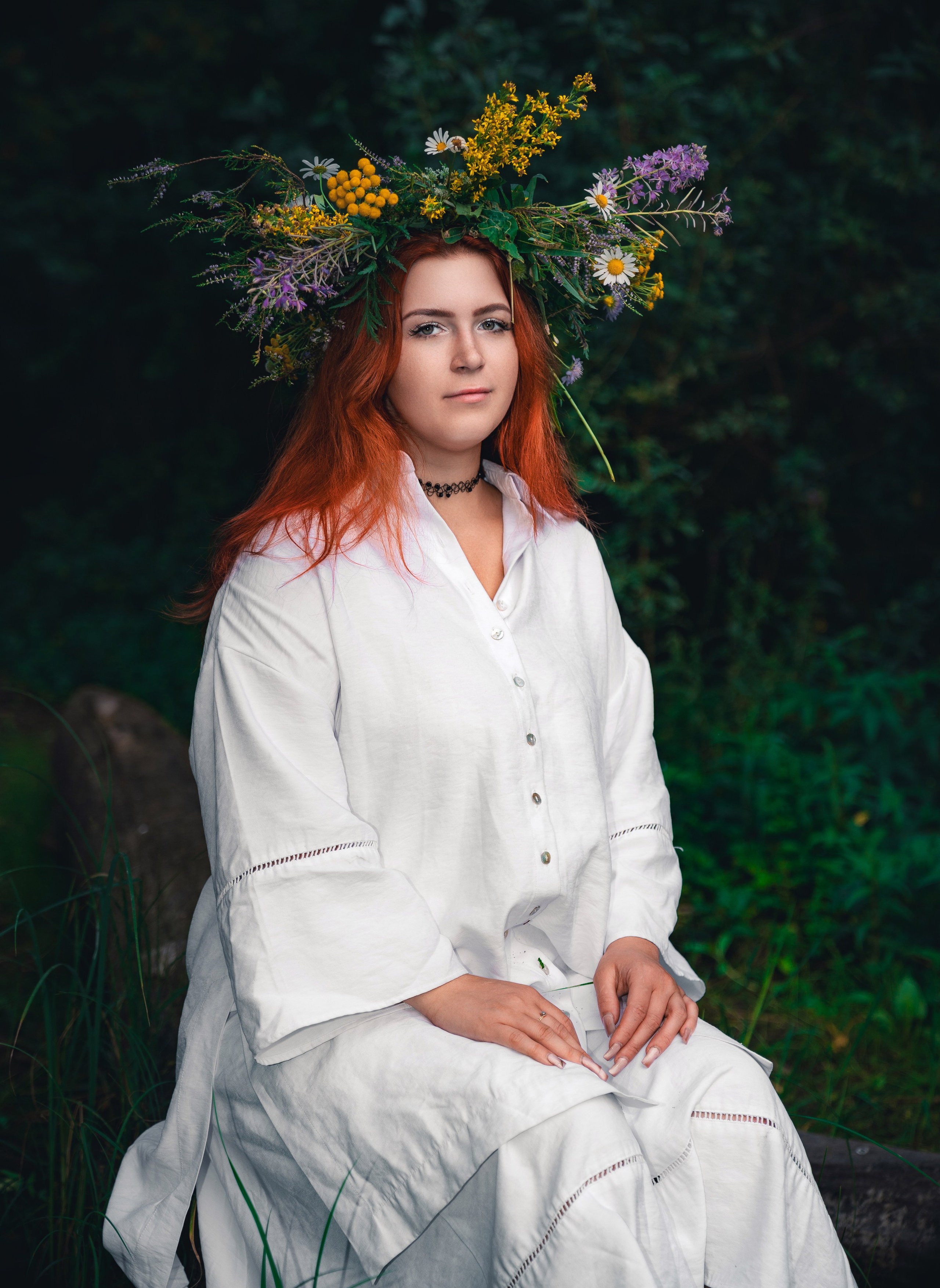 Фотосессия на природе, индивидуальная фотосессия на природе, летняя фотосессия, съемки на природе, съемки с венком, фотосессия с венком, фотосессия Иван Купала