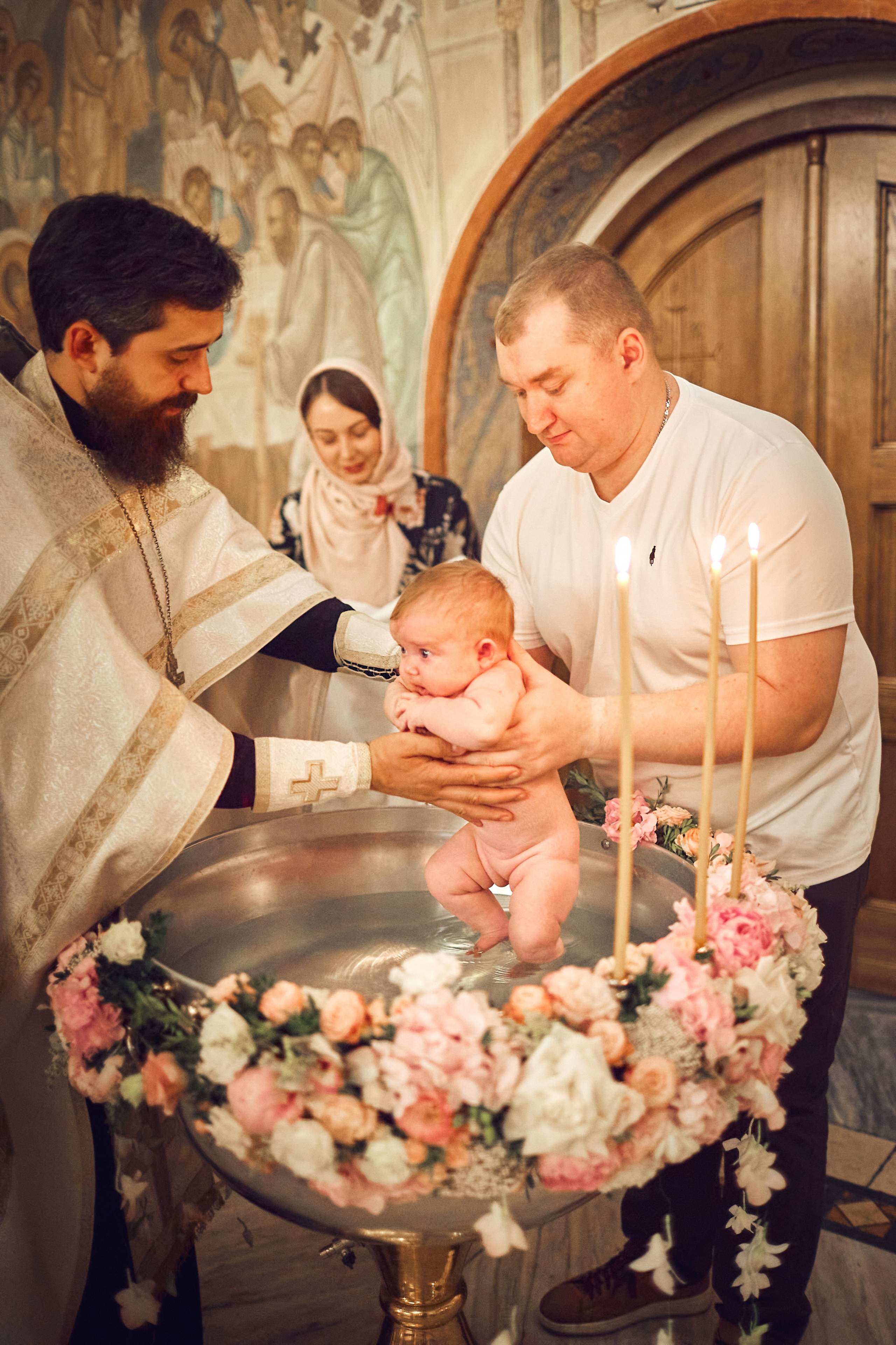 Таинство Крещения. Фотограф Москва|Ясенево Яна Новокрещенных
