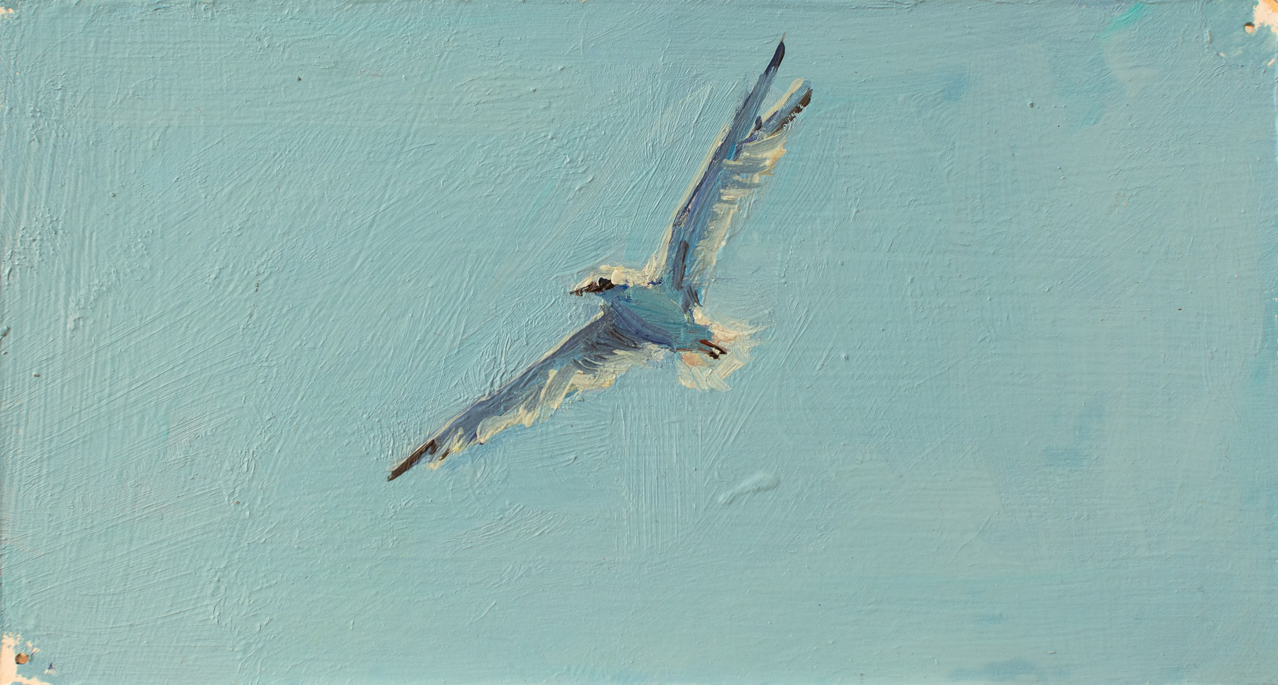 "Невесомость" картон, масло 8х15см, 2025