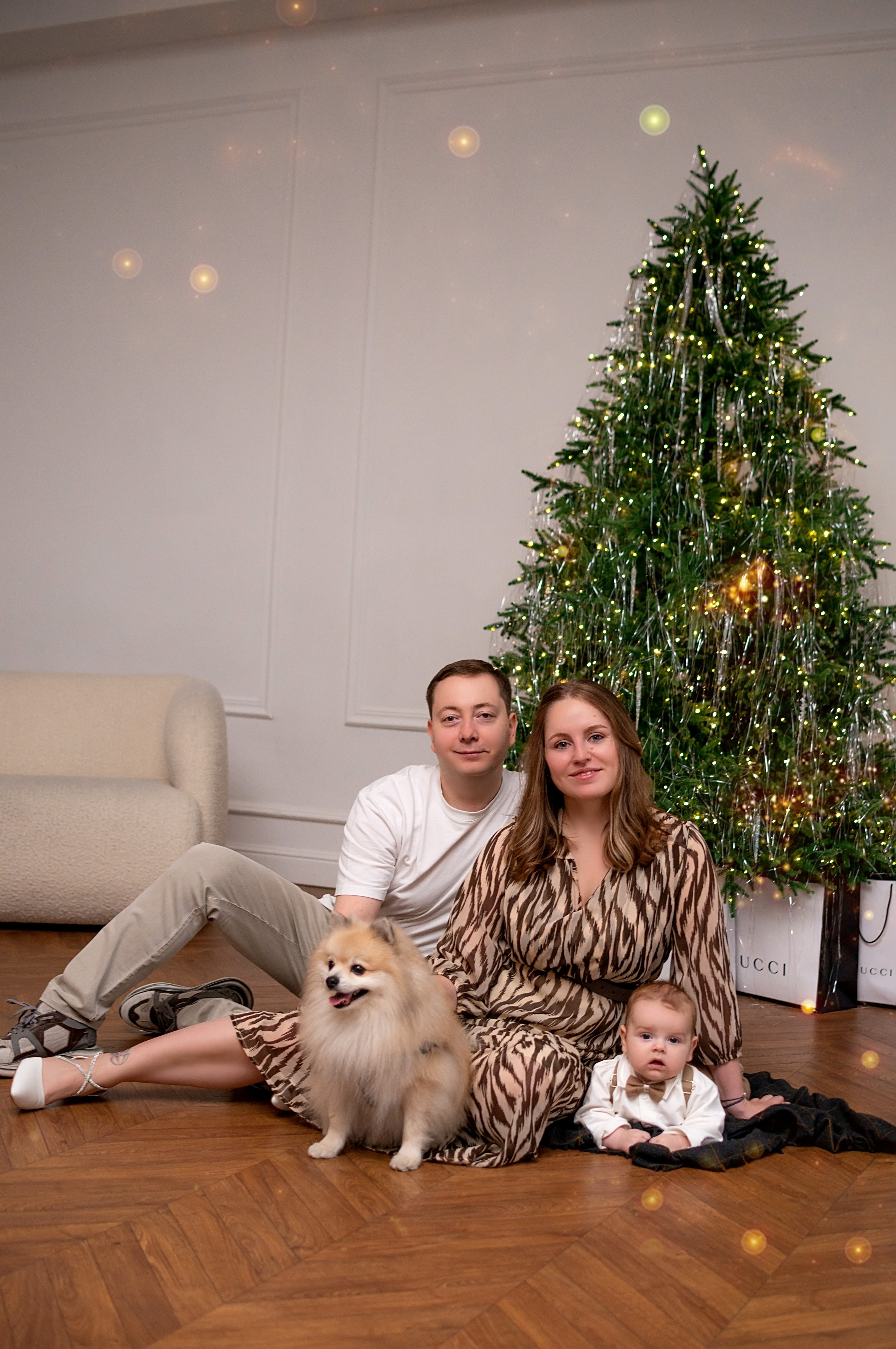 Новогодняя семейная фотосессия в Краснодаре 2023-2024. Фотограф новорожденных Краснодар Малышенко Надежда