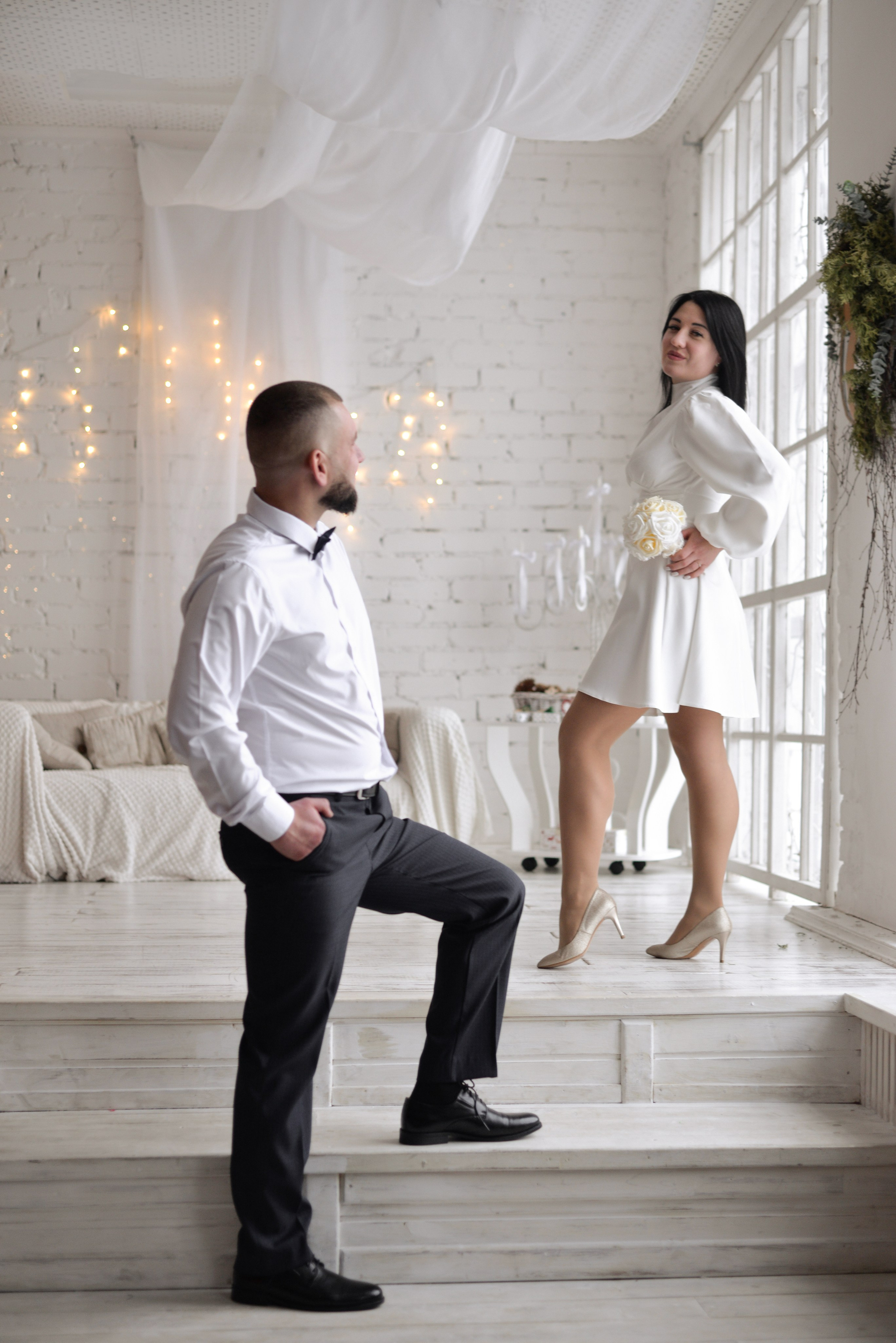 Настя и Сережа свадебная в студии. Семейный и свадебный фотограф Галина Абакумова, фотосессии в Белгороде