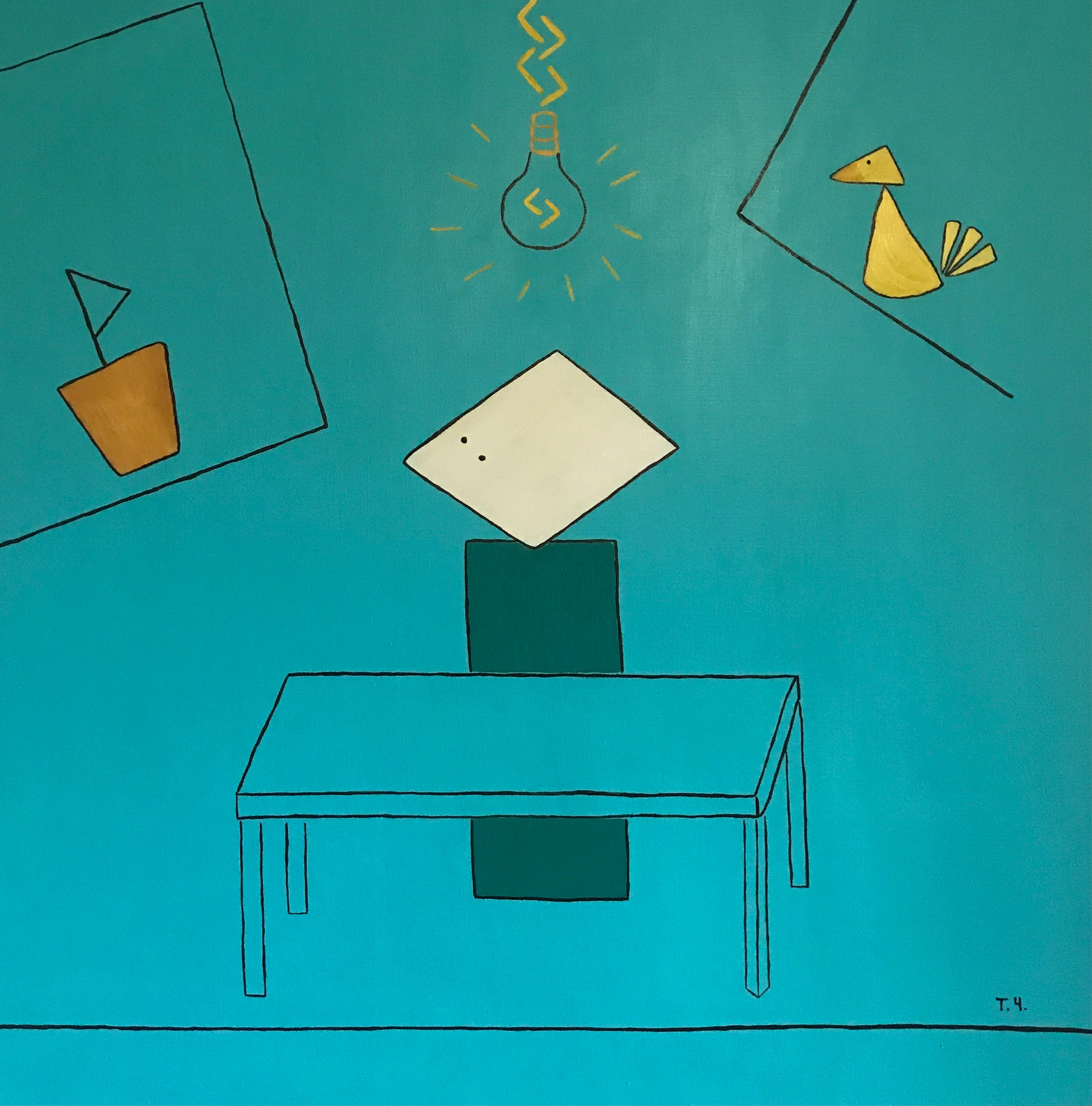 Картина на которой спрятаны руны.