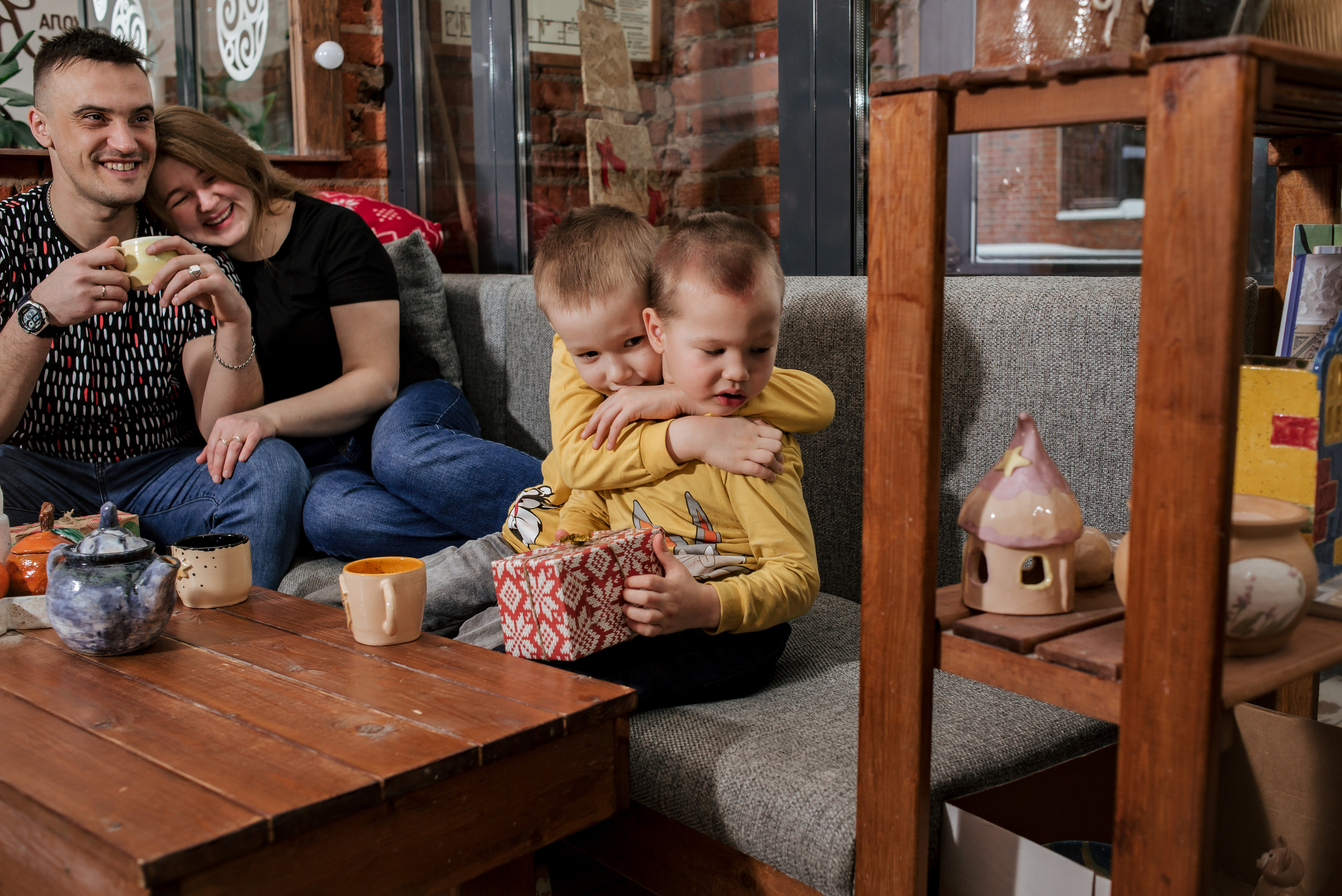 Семейная фотосессия в гончарной мастерской. Фотограф Екатерина Шереметова Ижевск Сарапул Воткинск