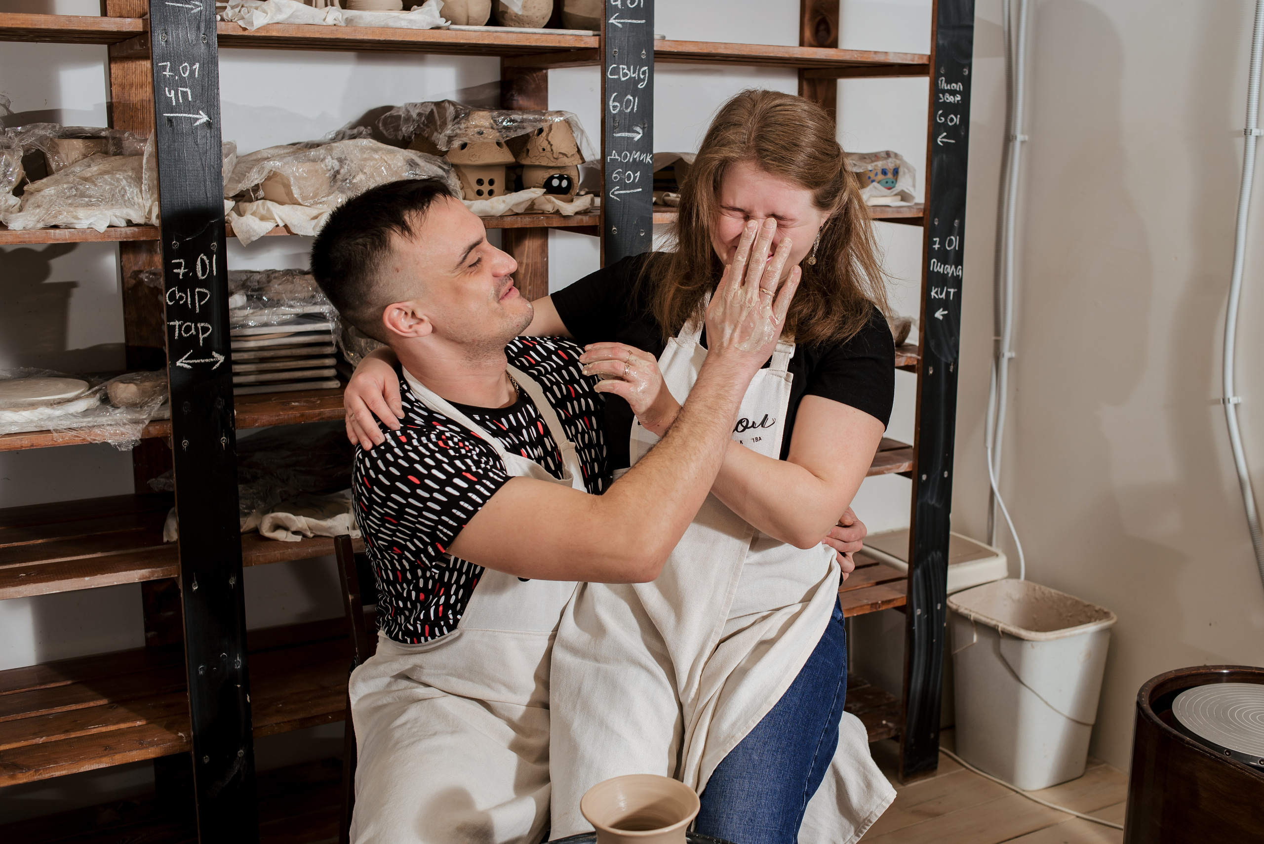 Семейная фотосессия в гончарной мастерской. Фотограф Екатерина Шереметова Ижевск Сарапул Воткинск