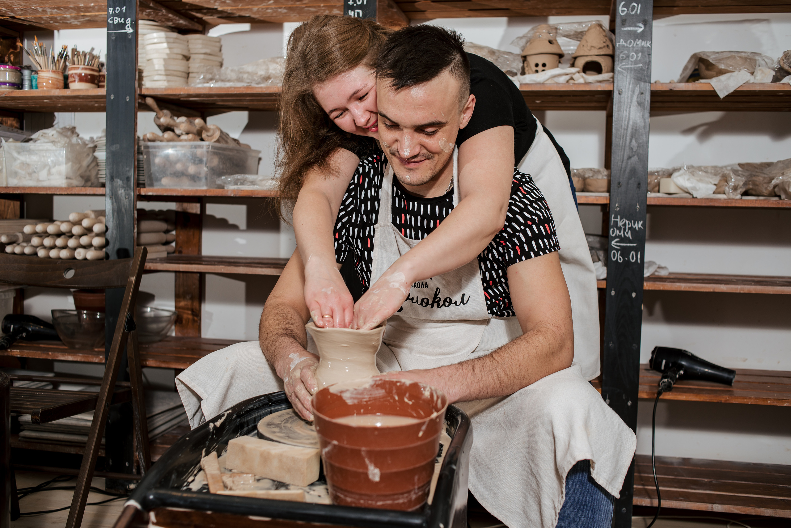 Семейная фотосессия в гончарной мастерской. Фотограф Екатерина Шереметова Ижевск Сарапул Воткинск